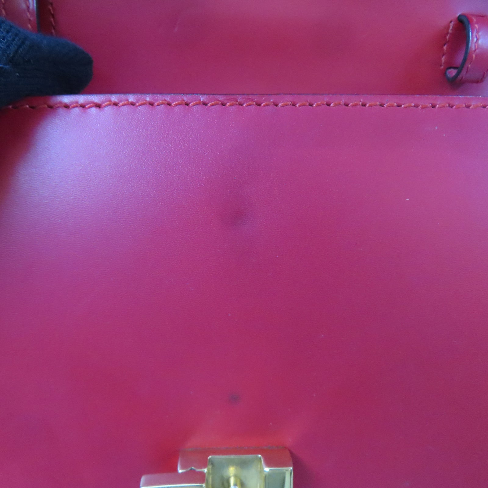 GUCCI 【激減優惠】牛皮皮革Sylvie Mini Shoulder Bag金扣手挽肩背兩用袋紅色