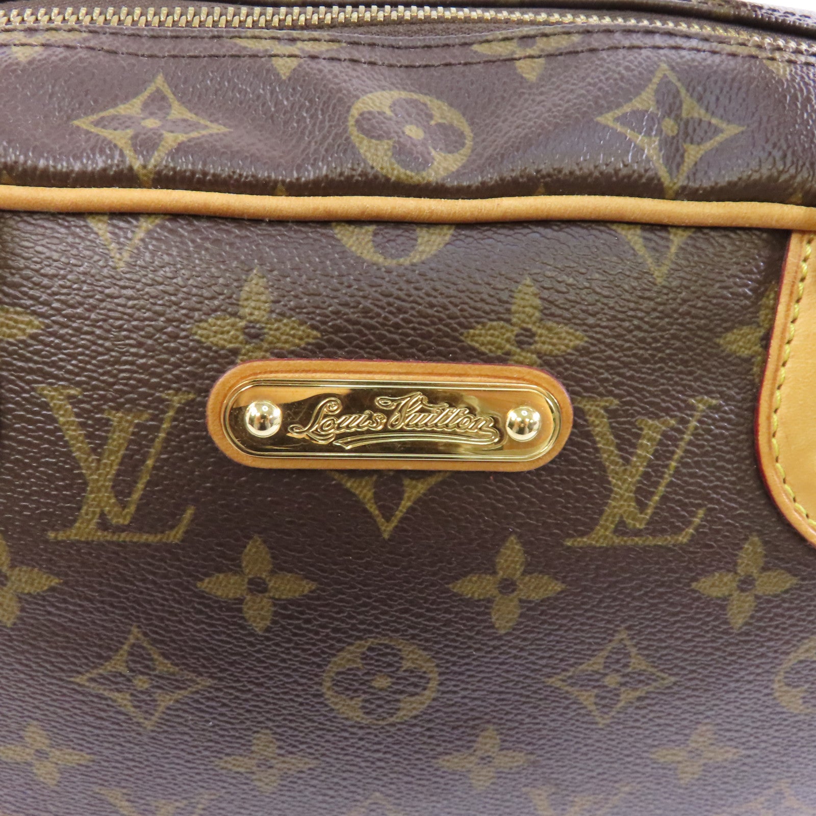 LOUIS VUITTON Monogram Montorgueil GM金扣肩背袋啡色