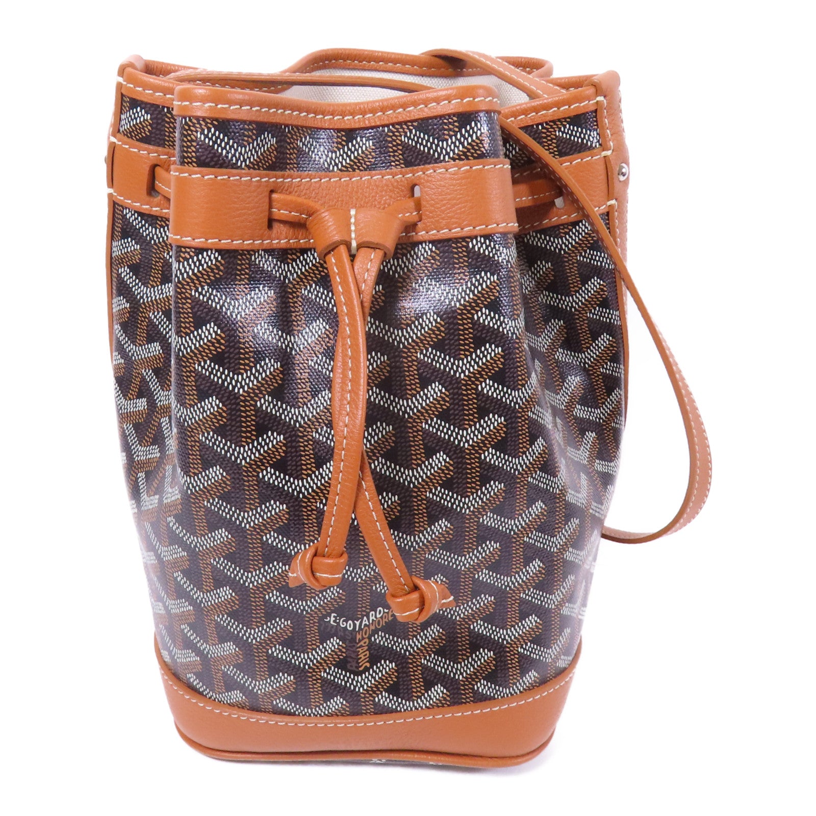 GOYARD 塗層帆布Petit Flot Bucket Bag銀扣肩背袋