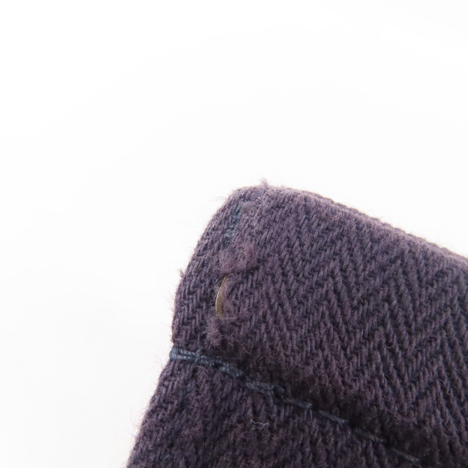 HERMES 棉質/牛皮皮革Aline銀扣肩背袋深藍色