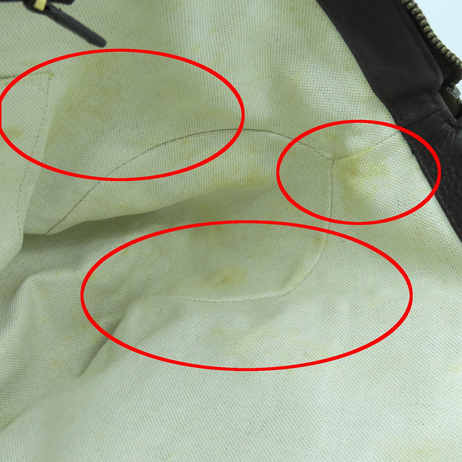 GUCCI 牛皮皮革/帆布Hand Bag金扣手挽袋啡色/米色