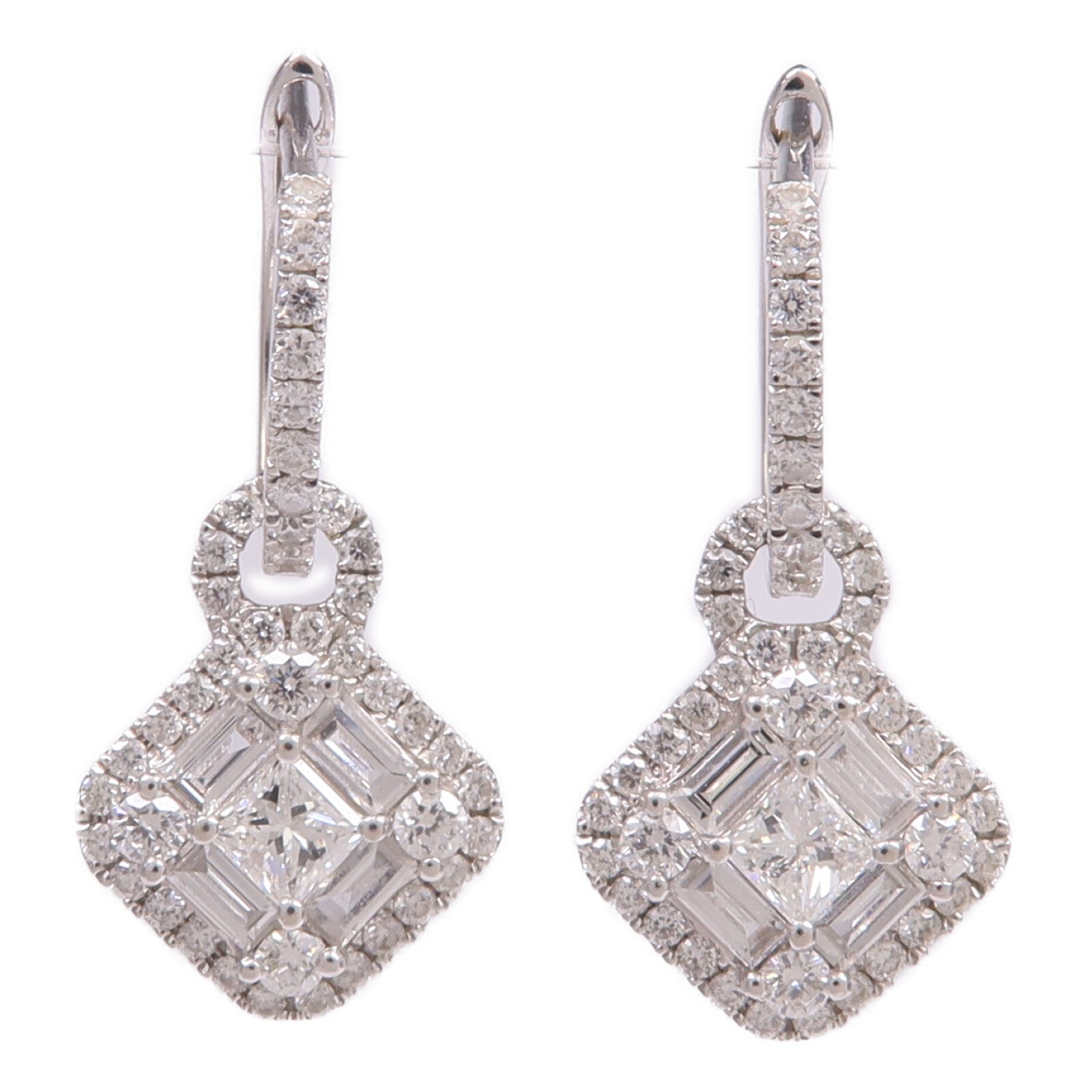 JEWELRY 18K白金Diamond Earrings鑽石耳環