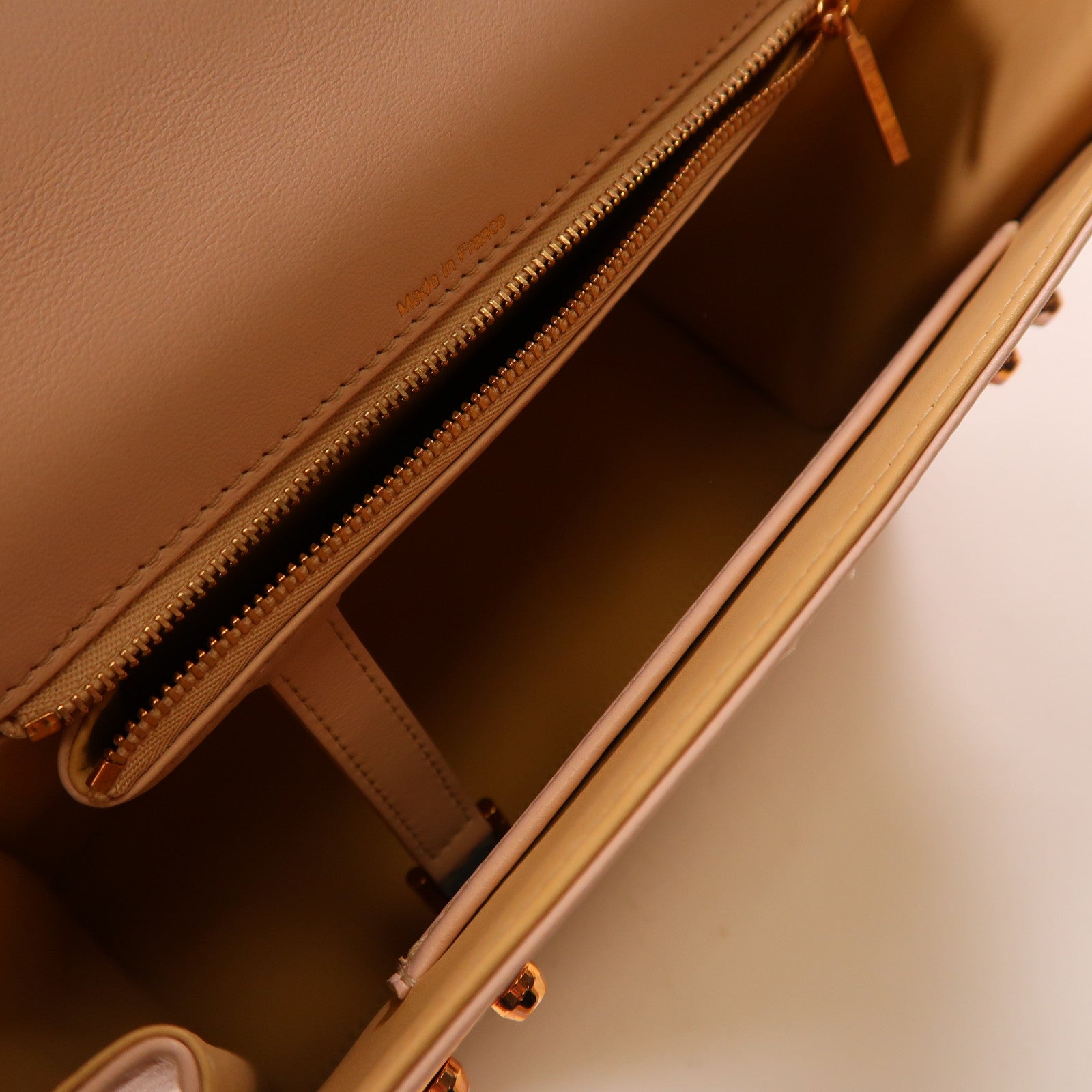 DELVAUX GHW Tempete MM 2 Way Shoulder Bag Calfskin Leather