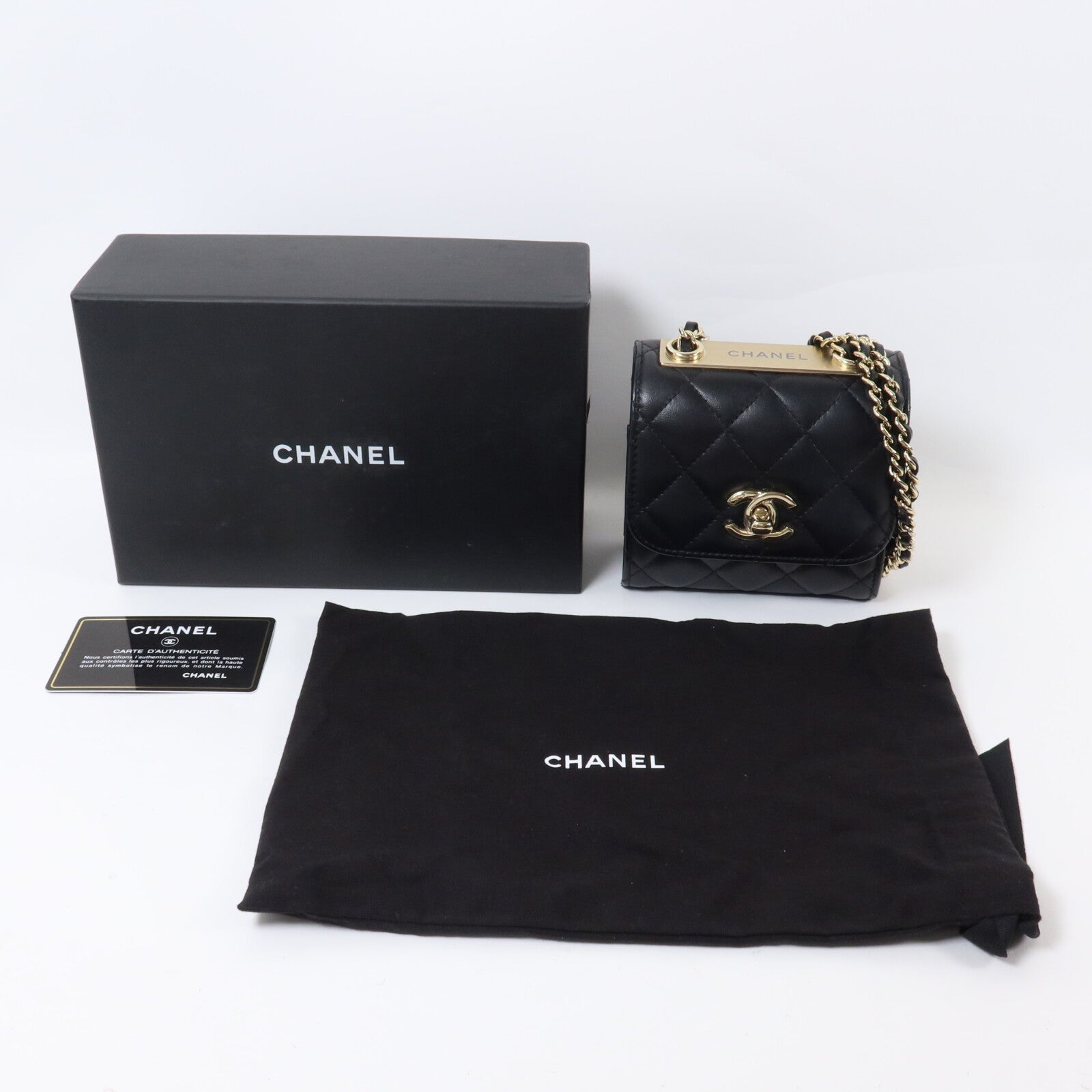 CHANEL 羊皮皮革Trendy CC Mini Bag鏈帶肩背袋
