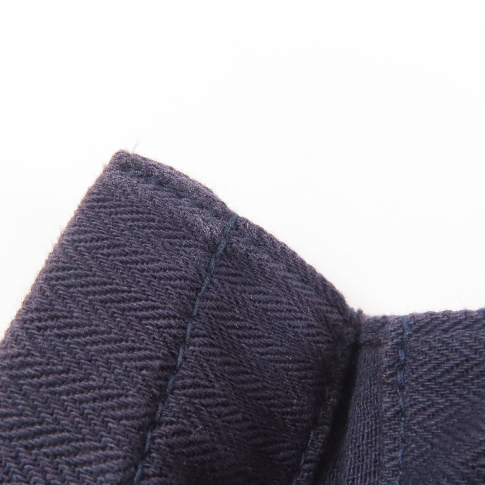 HERMES 棉質/牛皮皮革Aline銀扣肩背袋深藍色