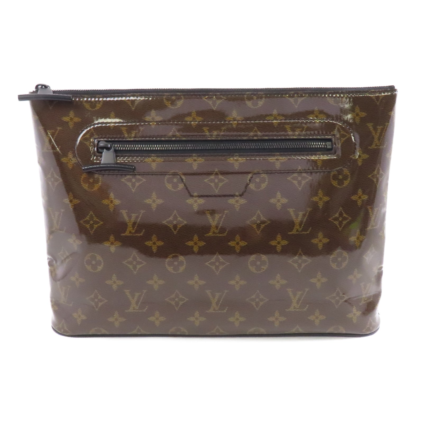 LOUIS VUITTON Monogram Glaze Pochette Pouch手拿包棕色