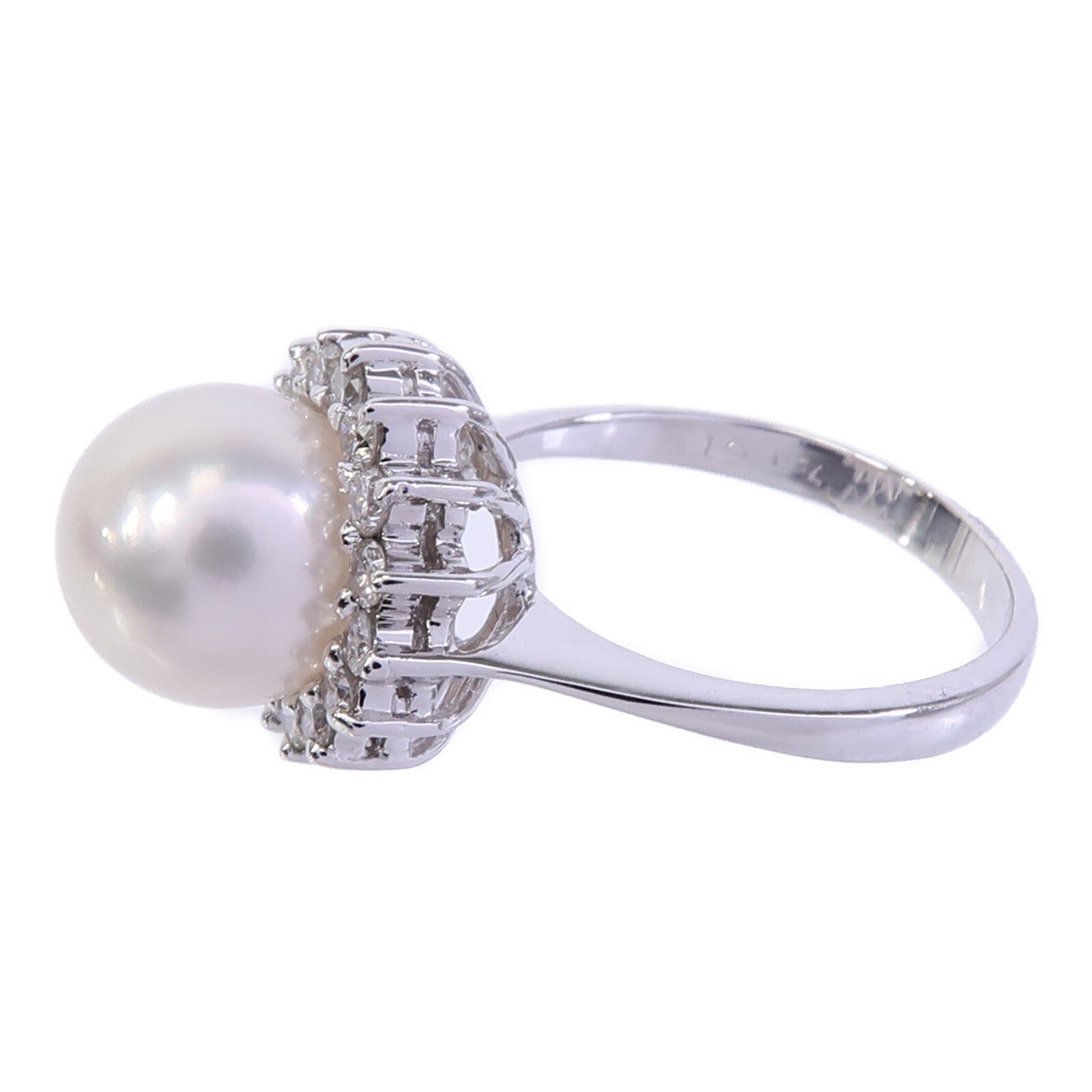 JEWELRY 18K白金Pearl Ring珍珠戒指