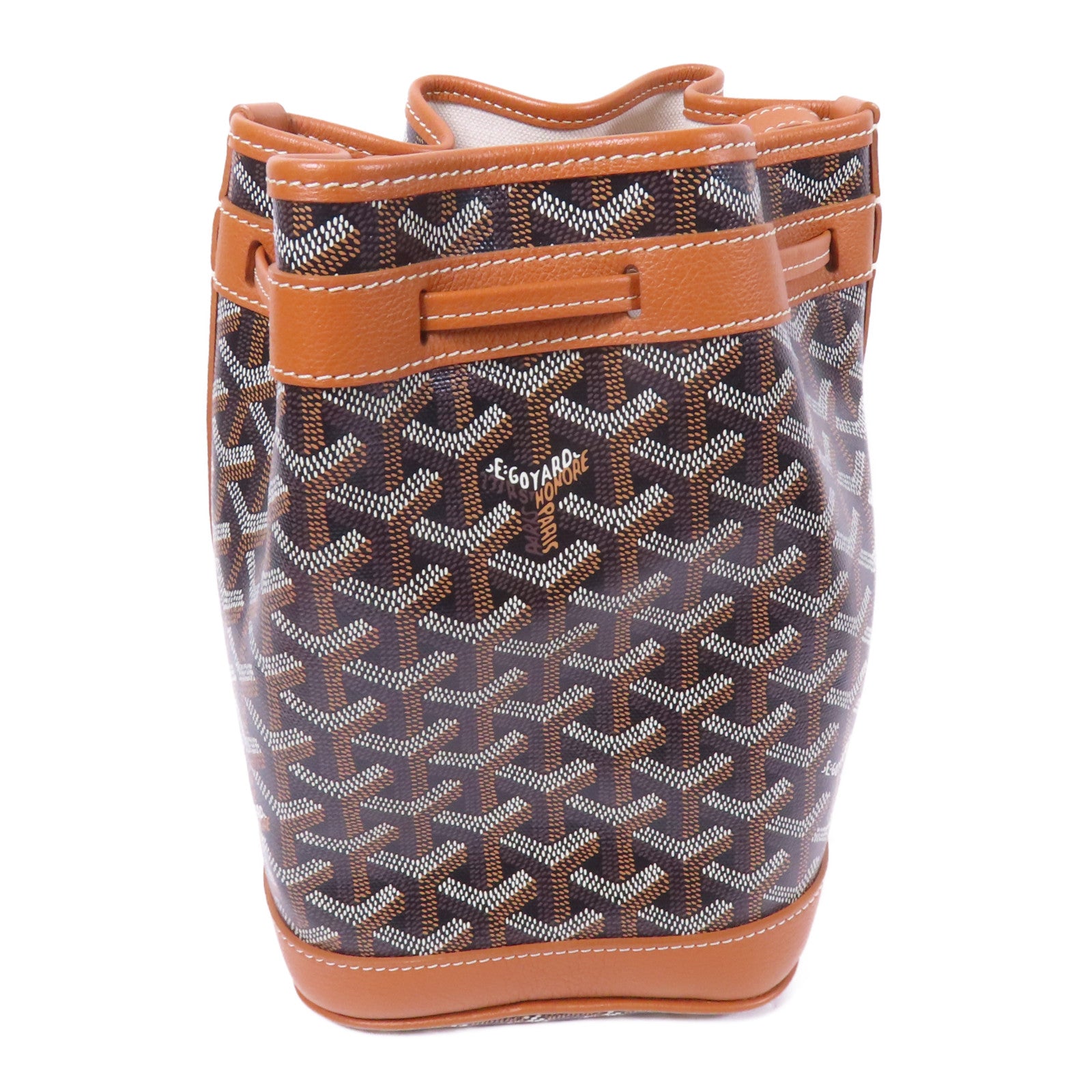 GOYARD 塗層帆布Petit Flot Bucket Bag銀扣肩背袋