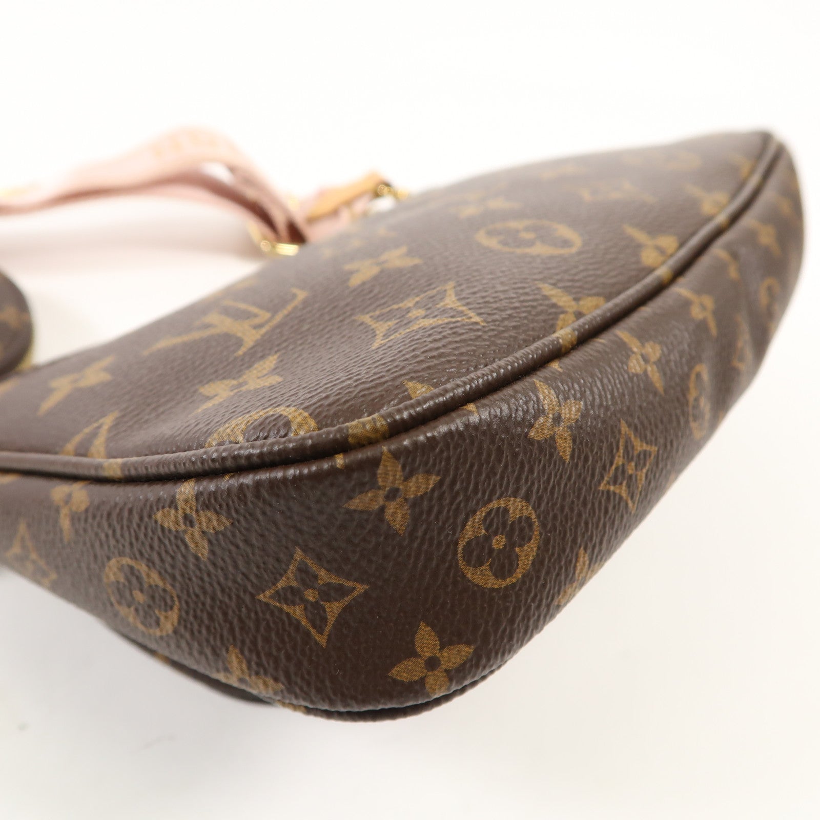 LOUIS VUITTON Monogram Multi Pochette Accessoires金扣手挽肩背兩用袋棕色