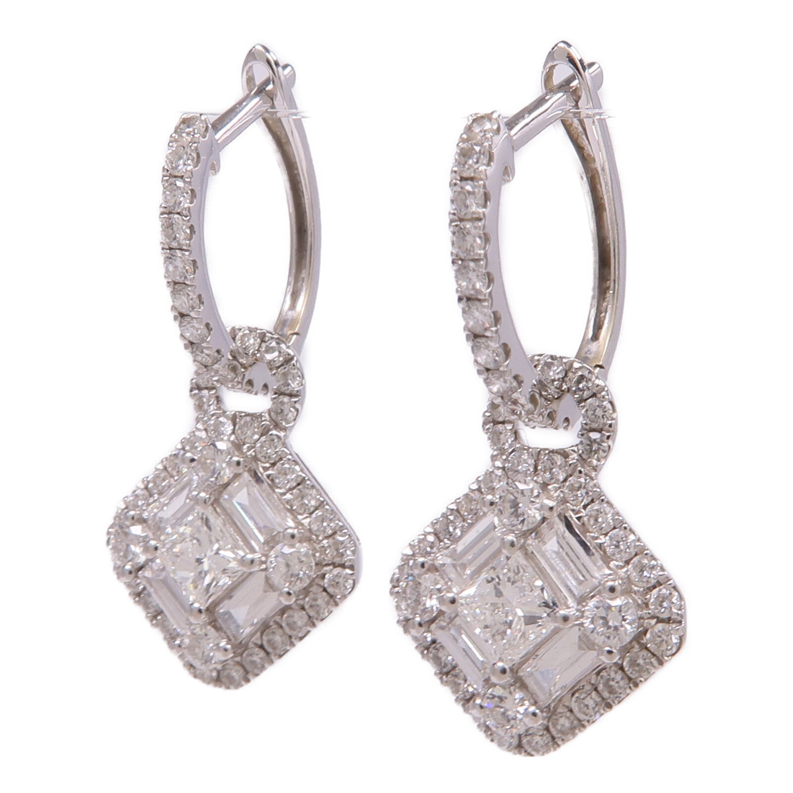 JEWELRY 18K白金Diamond Earrings鑽石耳環