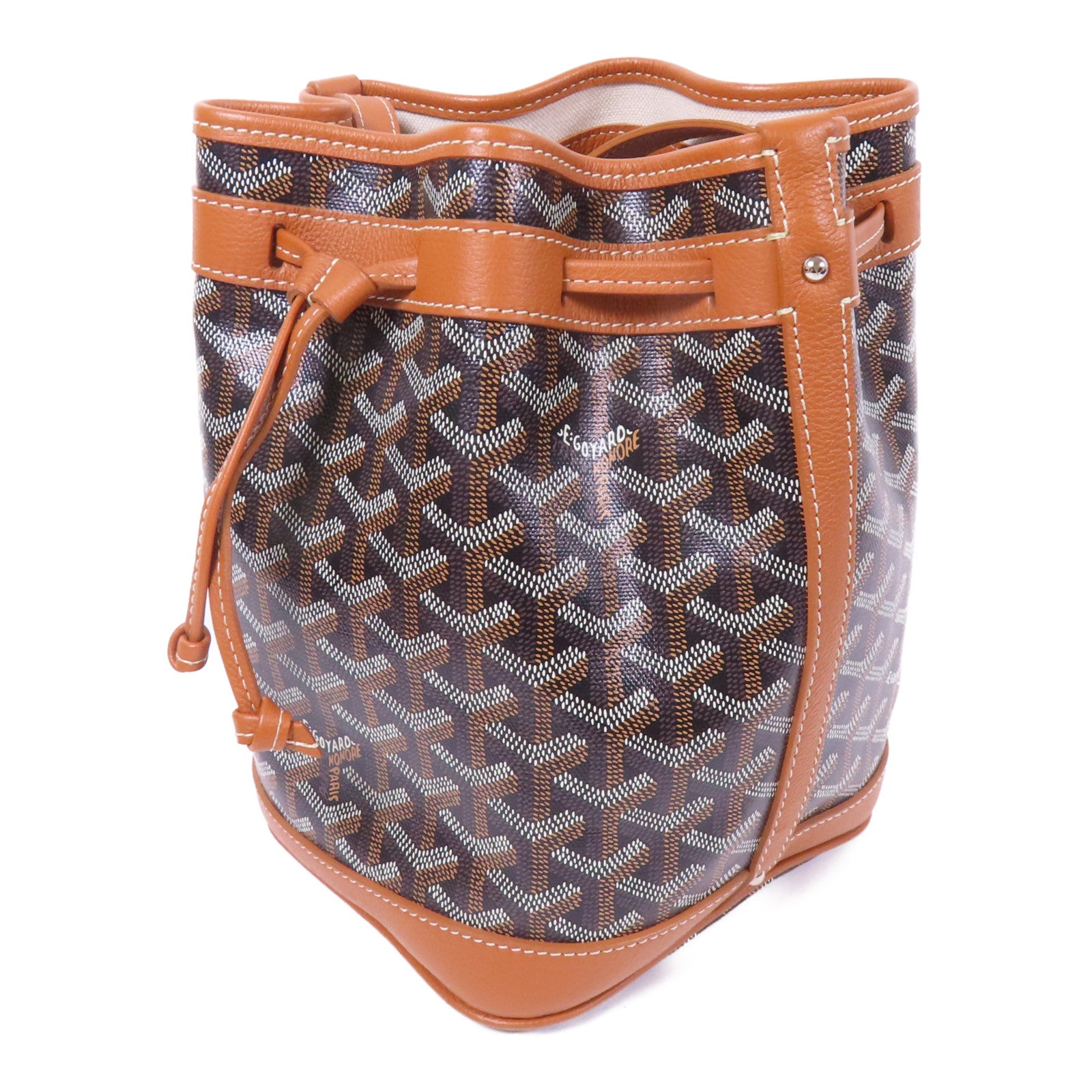 GOYARD 塗層帆布Petit Flot Bucket Bag銀扣肩背袋