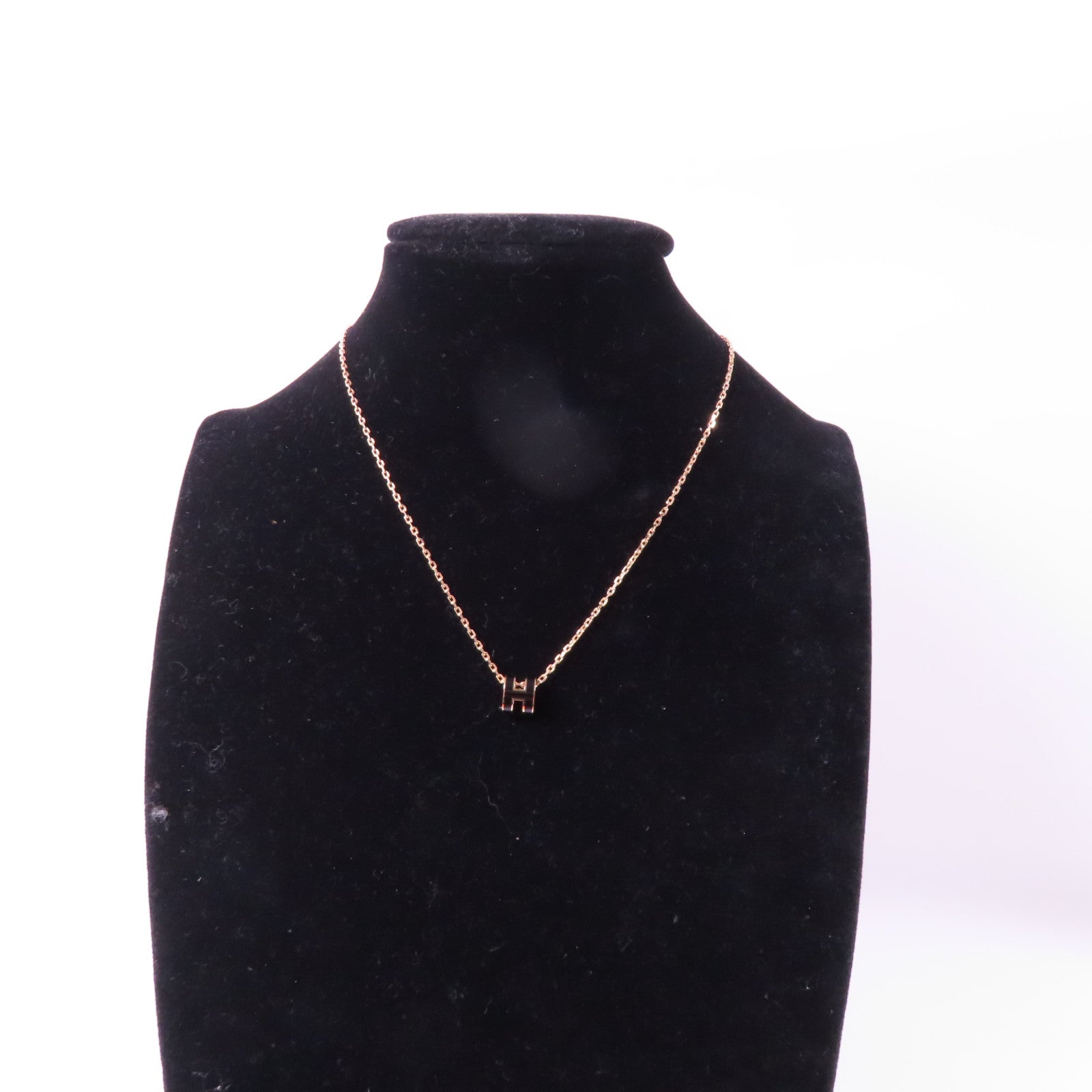 HERMES 金屬Mini Pop H Necklace項鍊黑色/金色