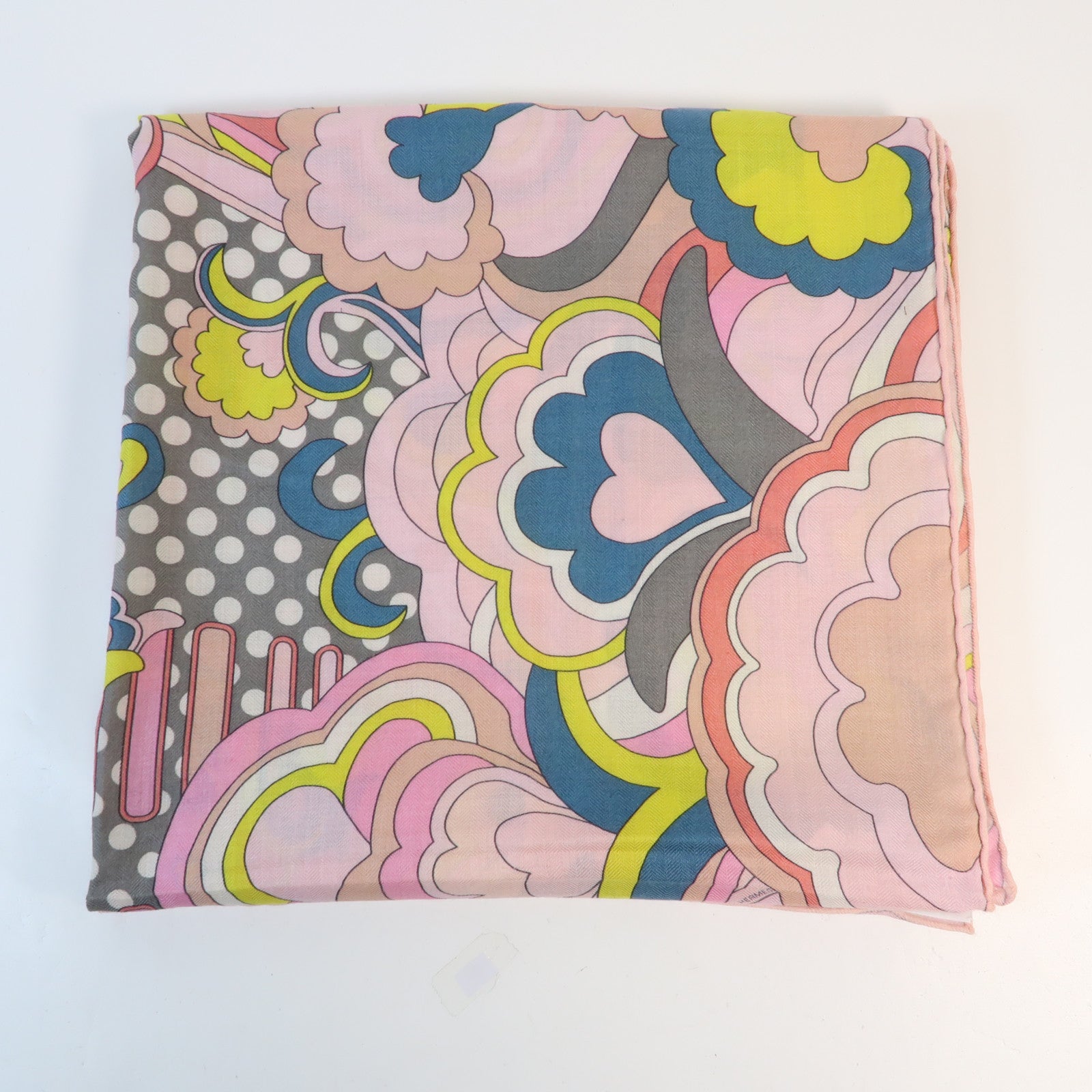 HERMES 羊絨Scarf圍巾Pink