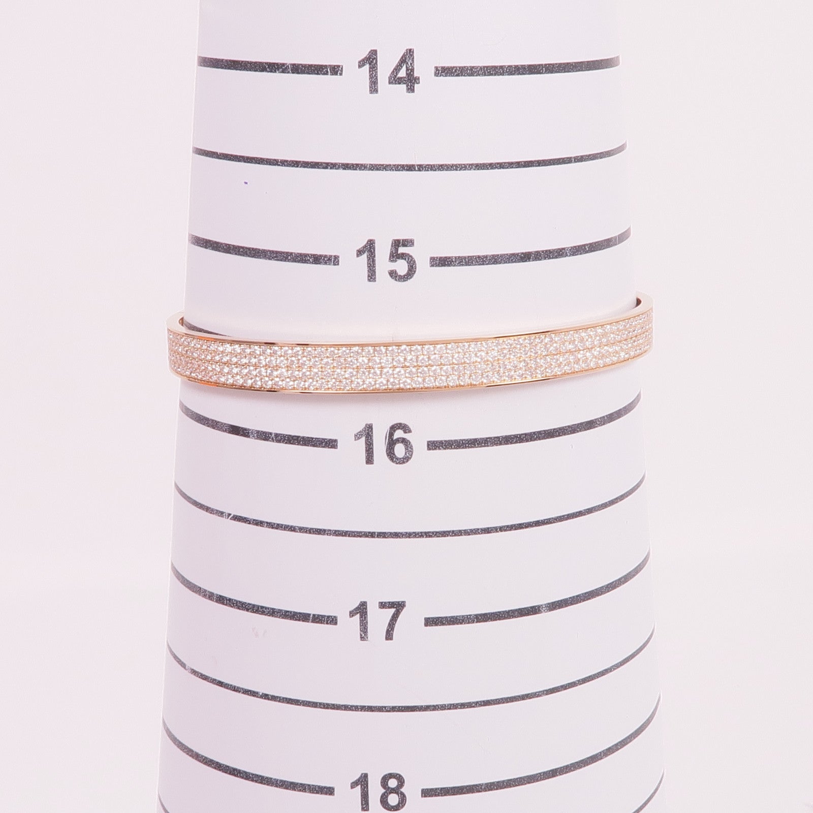 HERMES 18K玫瑰金Kelly Bracelet Small Model鑽石手鐲