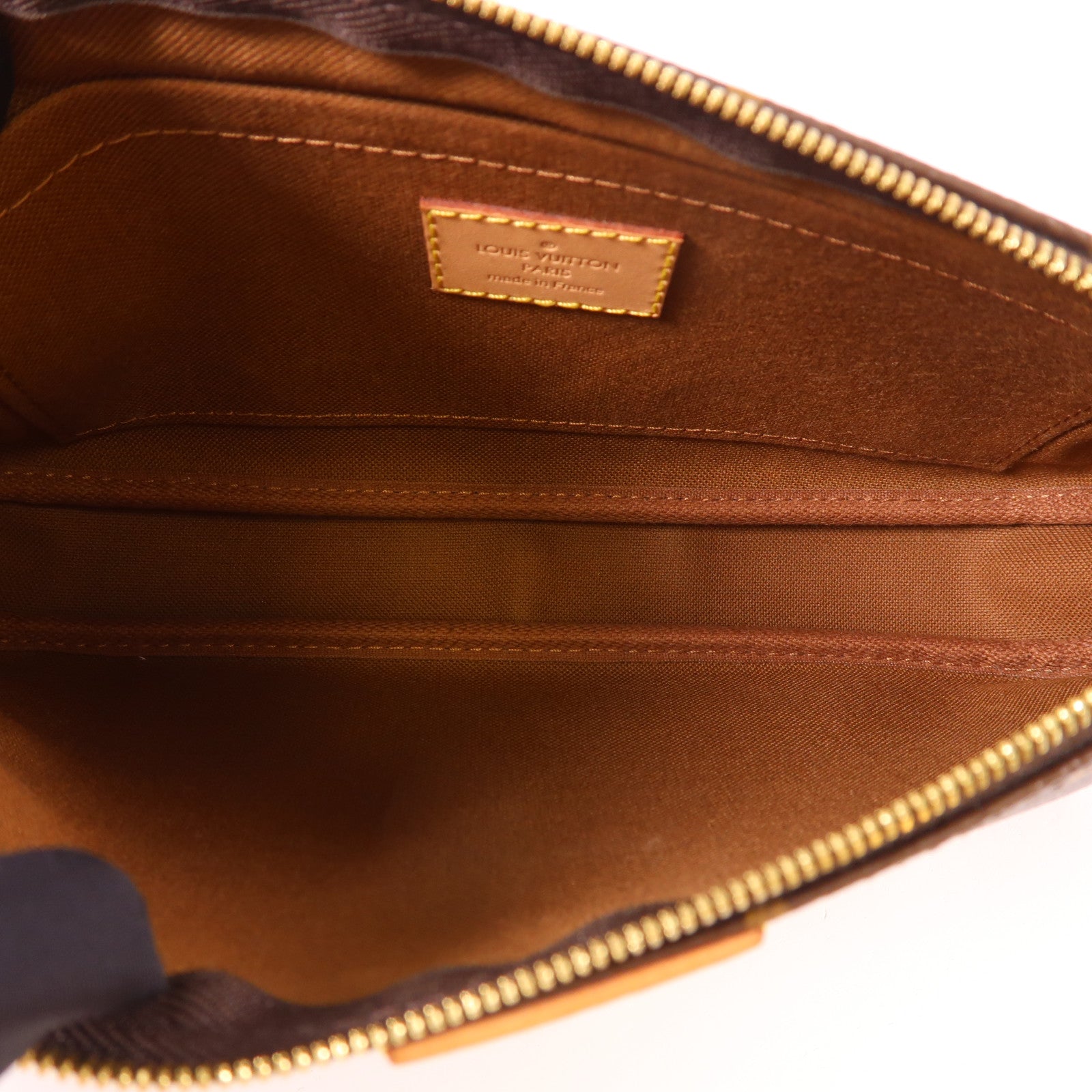 LOUIS VUITTON Monogram Multi Pochette Accessoires金扣手挽肩背兩用袋棕色