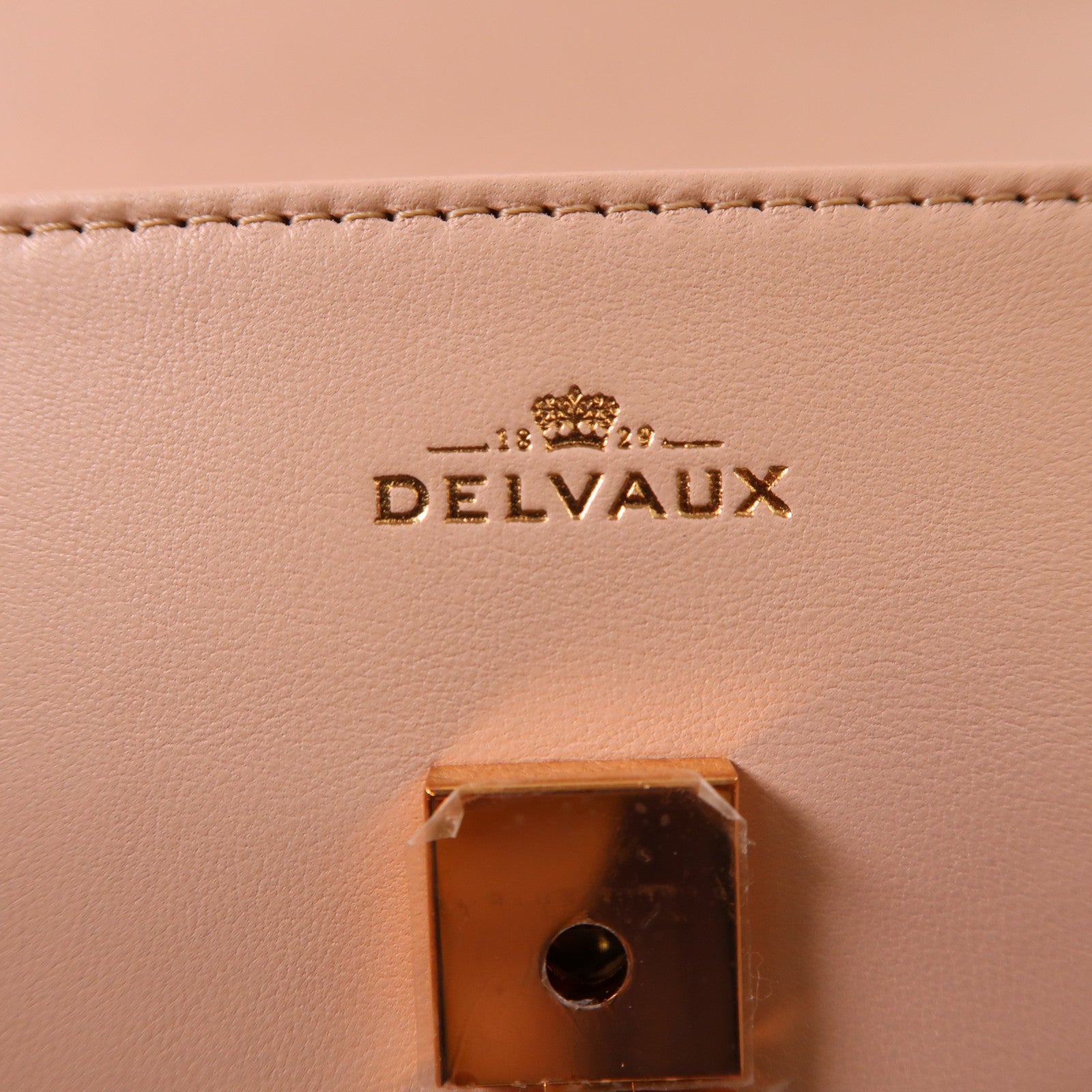 Delvaux 牛皮皮革Tempete MM金扣手挽肩背兩用袋
