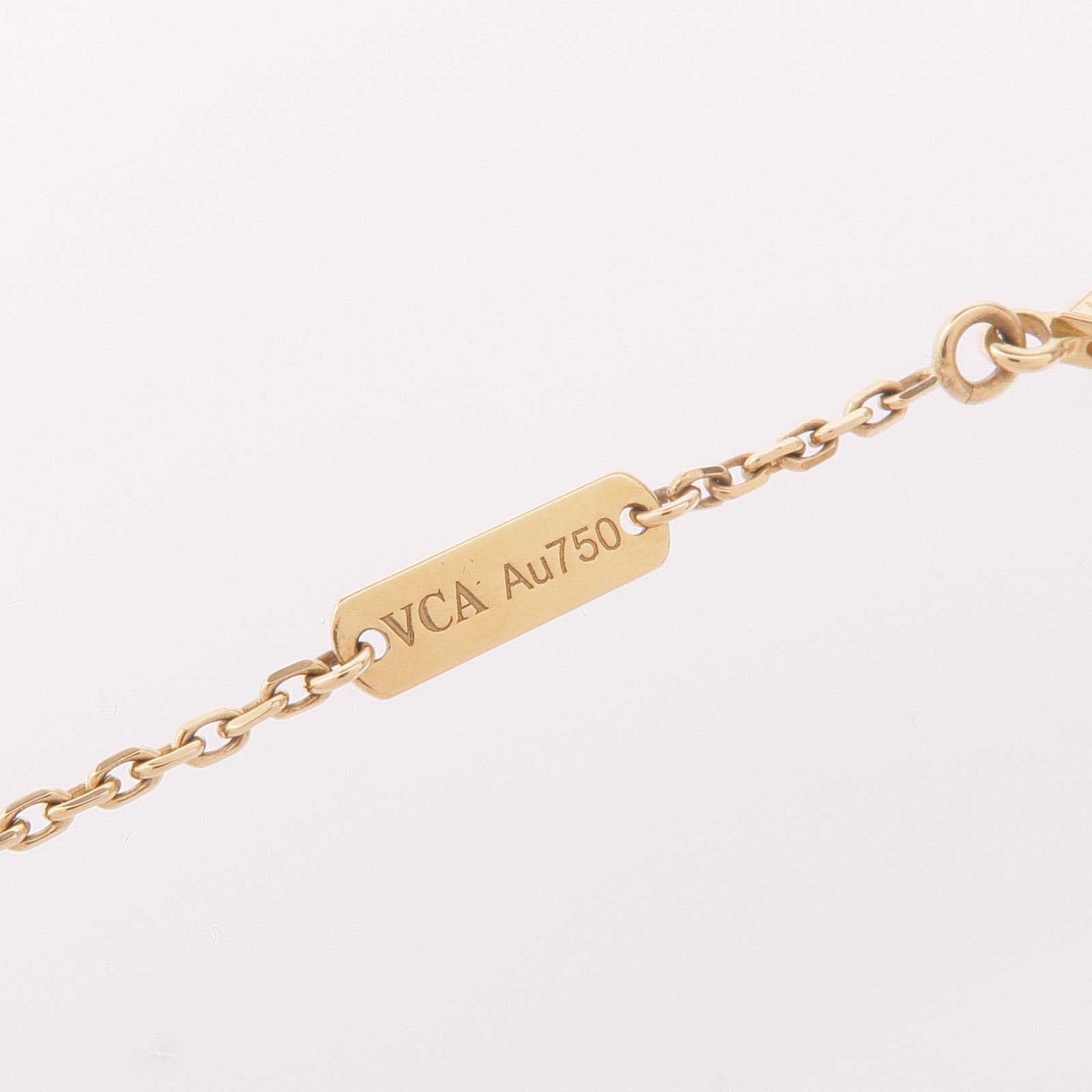 Van Cleef & Arpels 18K黃金Vintage Alhambra Pendant孔雀石項鍊