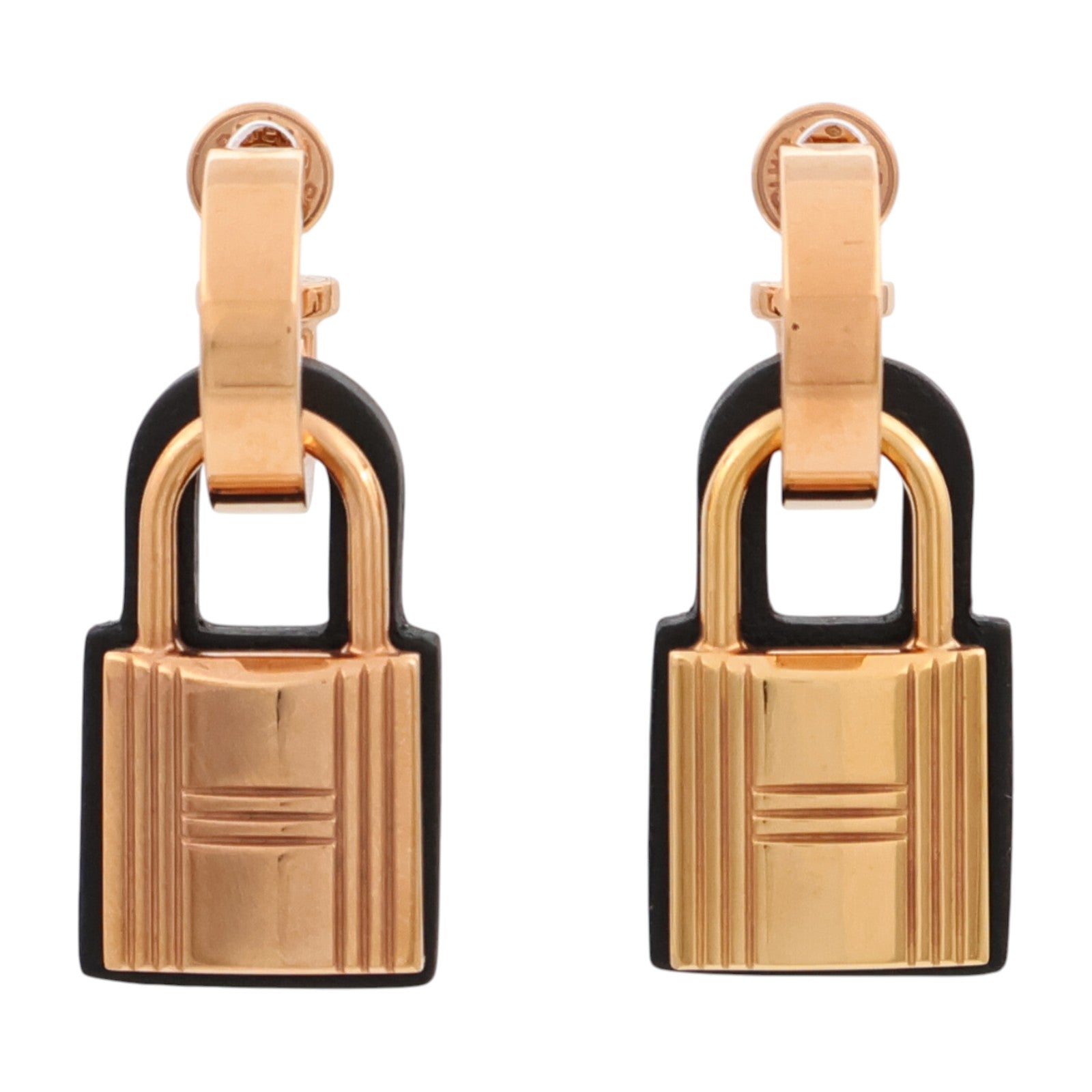 HERMES 金屬/Swift皮革O Kelly Earrings耳環