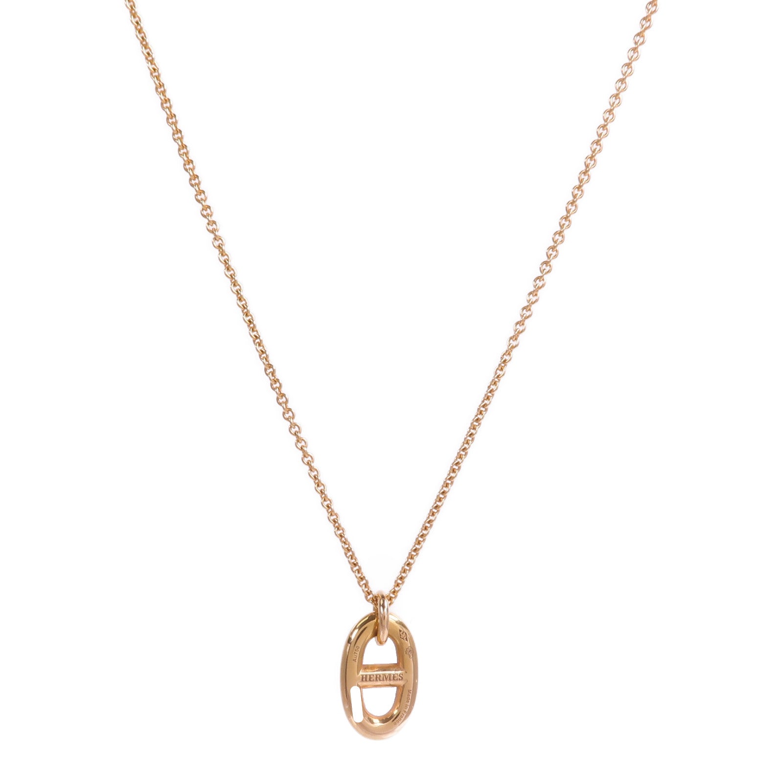 HERMES 18K玫瑰金Farandole PM項鍊