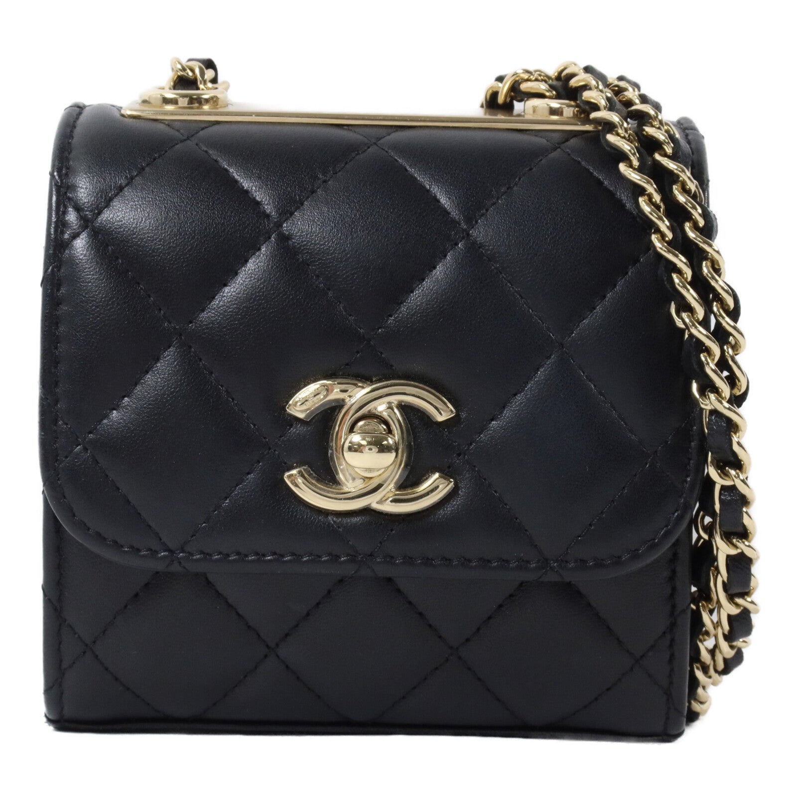 CHANEL 羊皮皮革Trendy CC Mini Bag鏈帶肩背袋