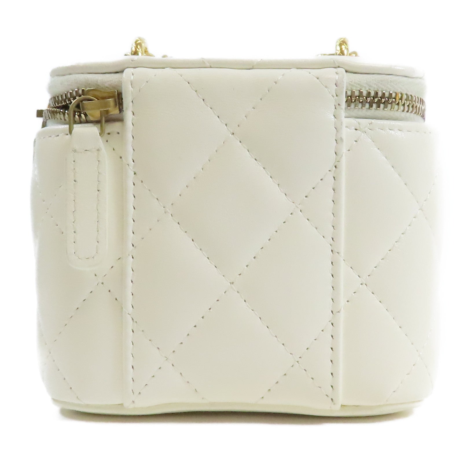 CHANEL 羊皮皮革Vanity Case金扣鏈帶肩背袋