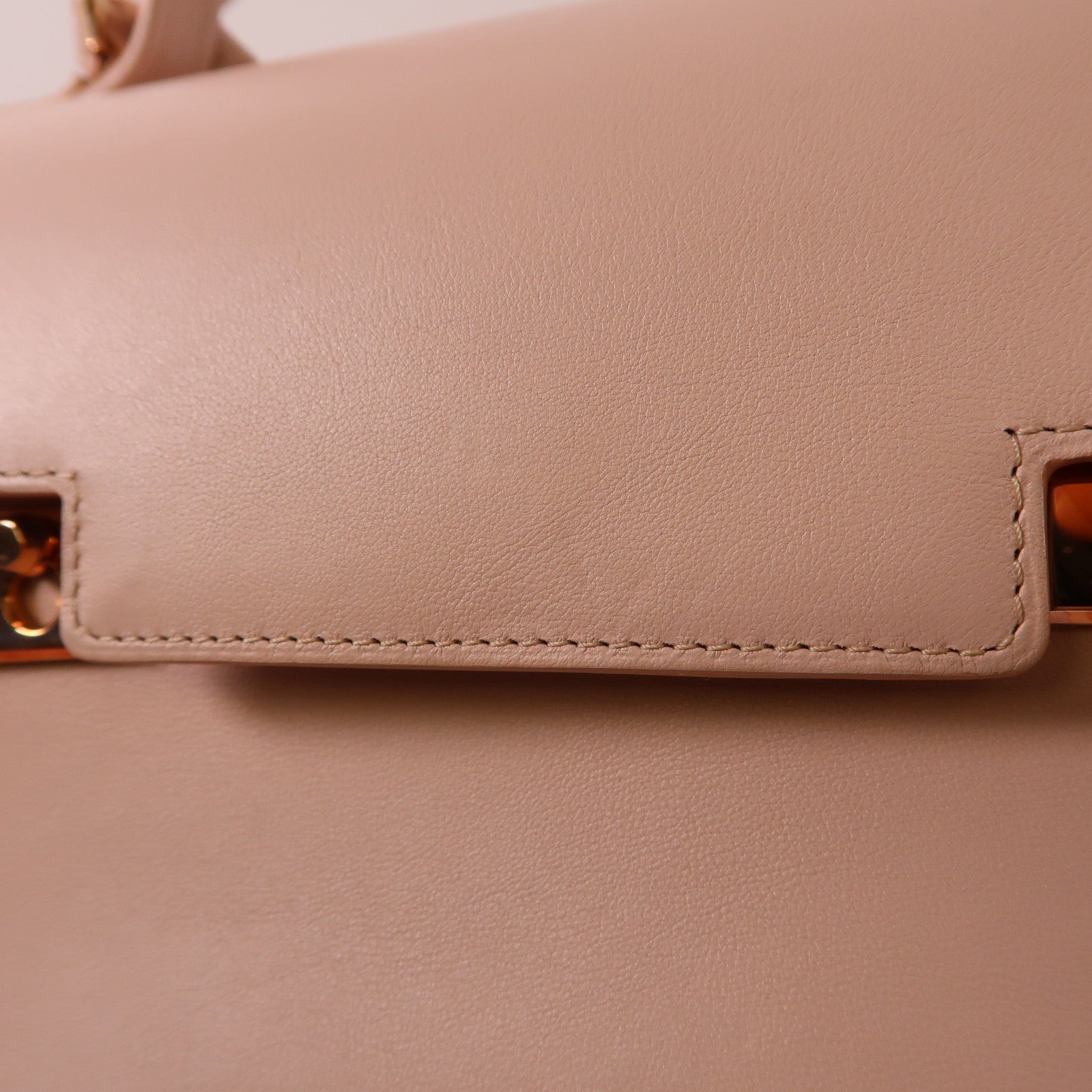 DELVAUX GHW Tempete MM 2 Way Shoulder Bag Calfskin Leather