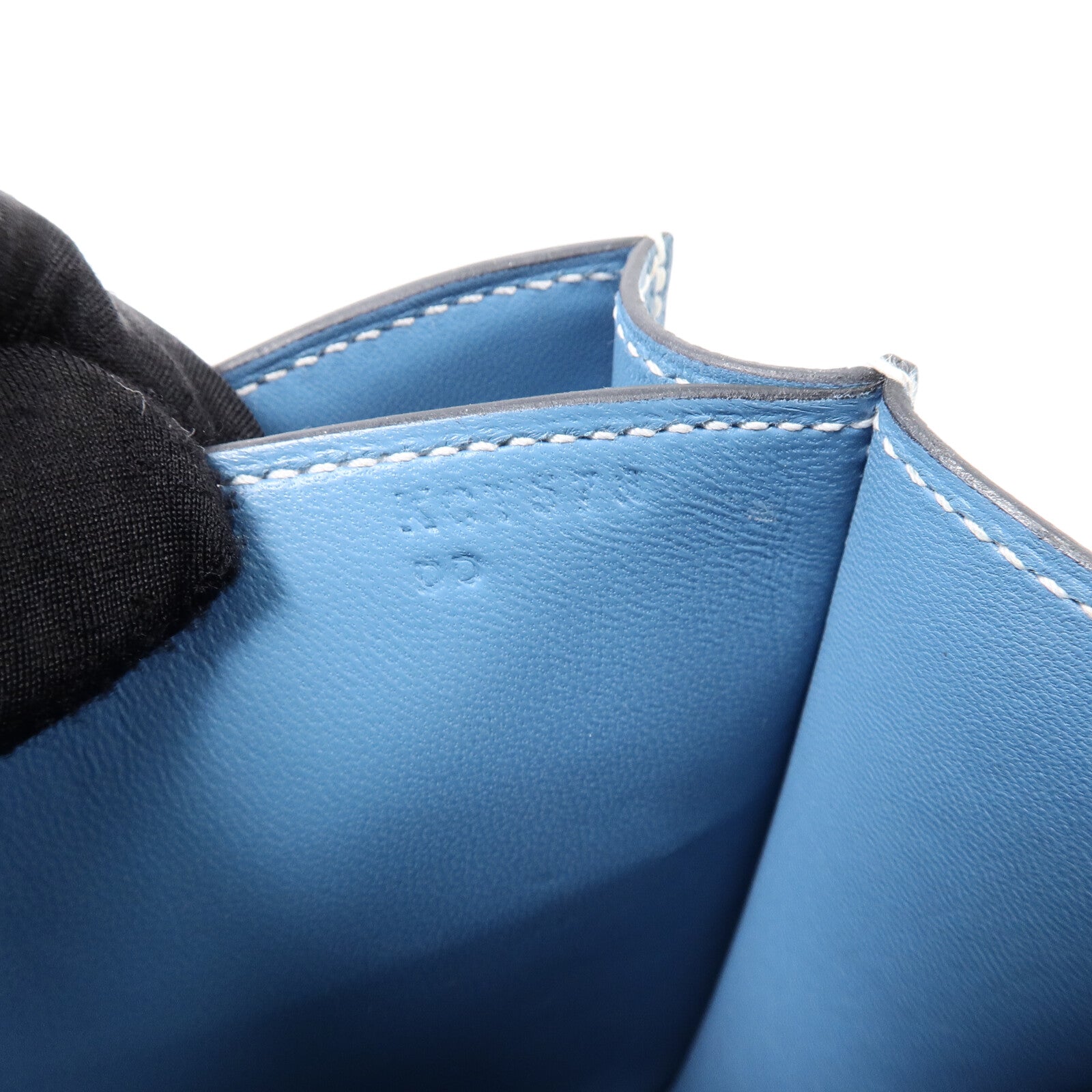 HERMES Epsom皮革Constance Mini肩背袋New Bleu Jean