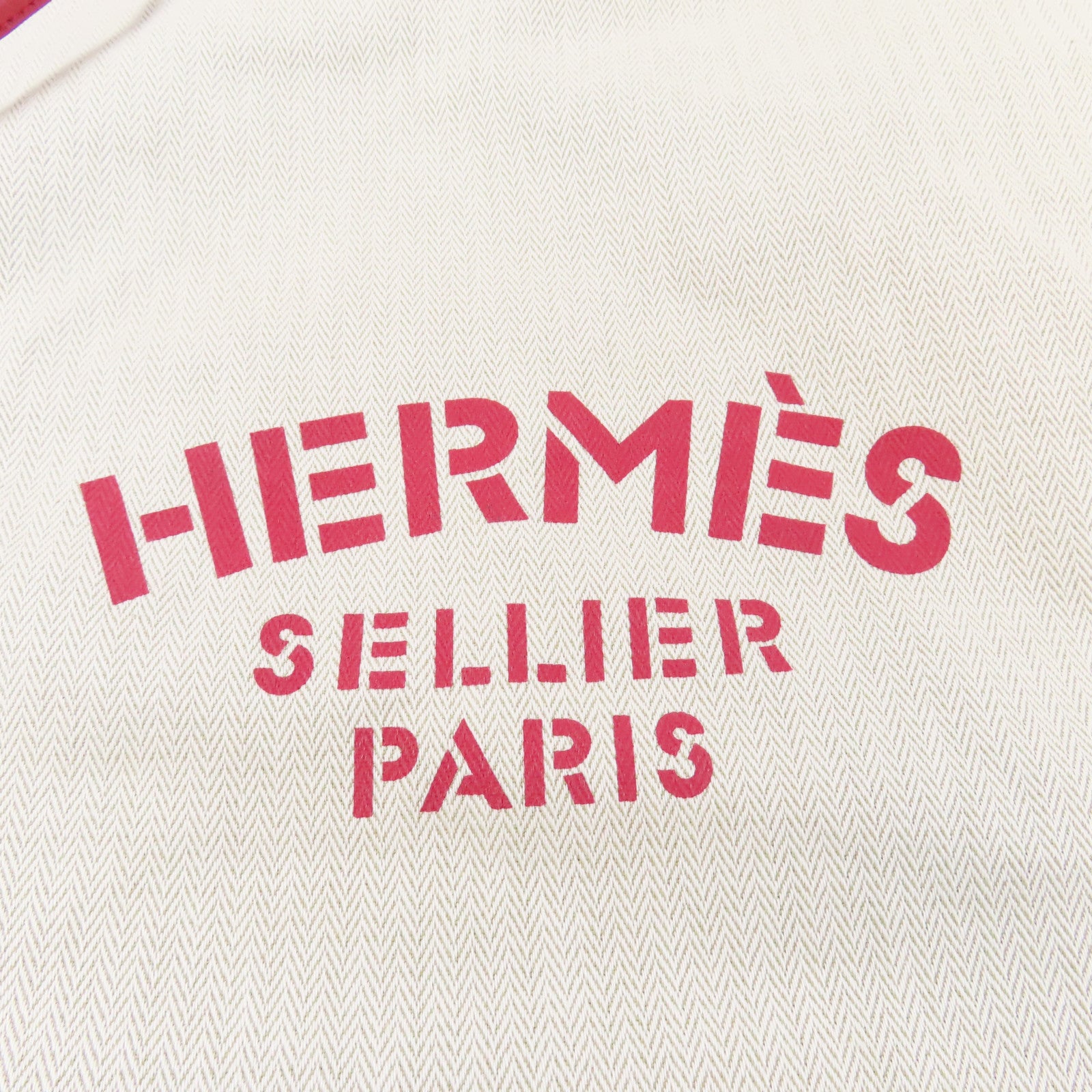 HERMES 【激減優惠】帆布Aline金扣肩背袋米色
