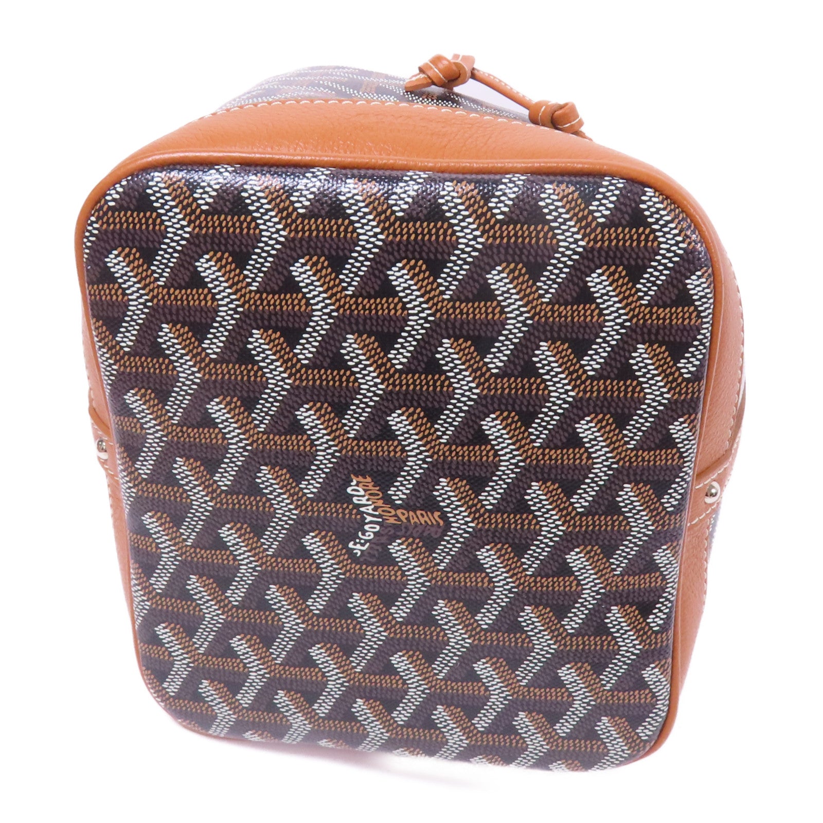 GOYARD 塗層帆布Petit Flot Bucket Bag銀扣肩背袋