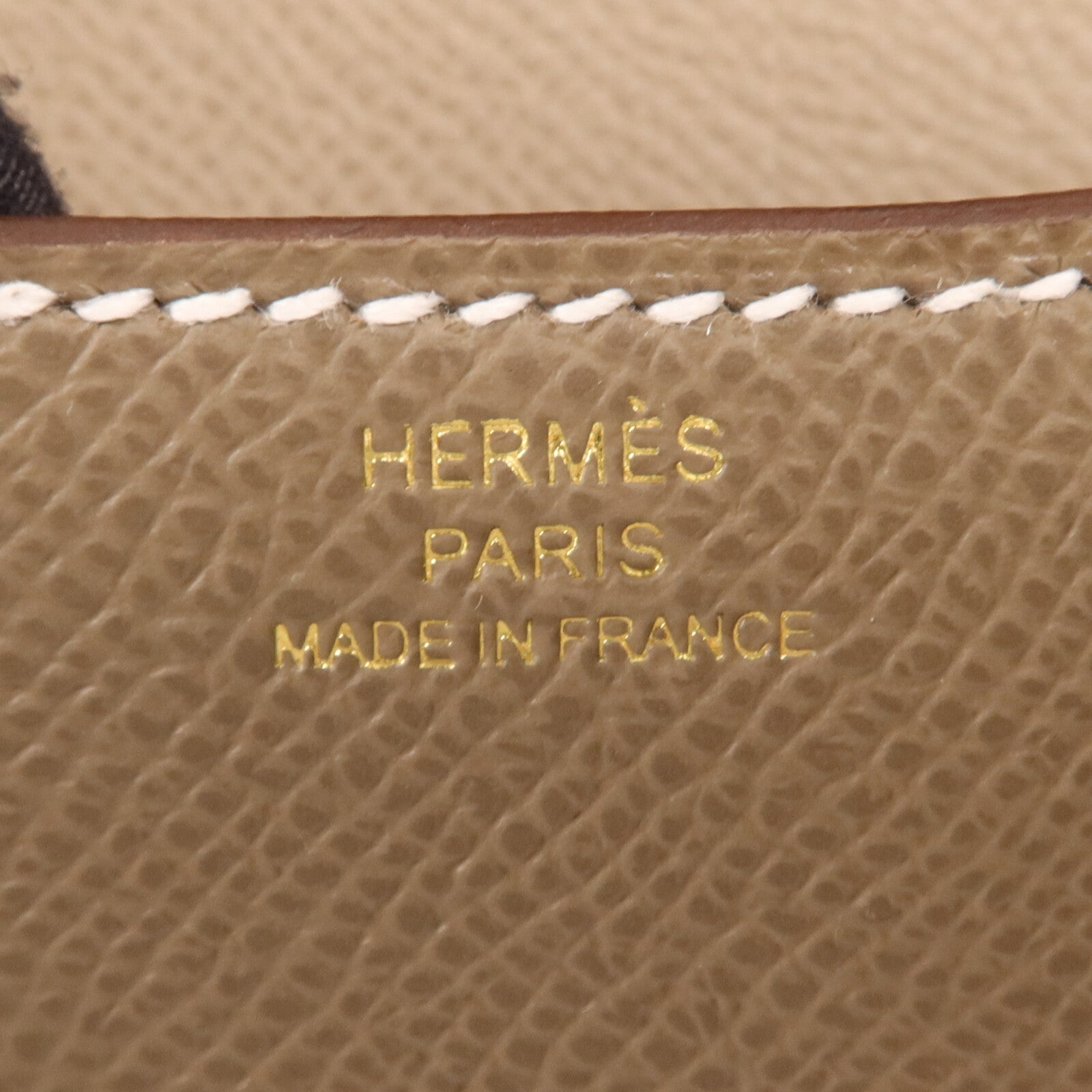 HERMES Epsom皮革Constance Mini金扣肩背袋Etoupe