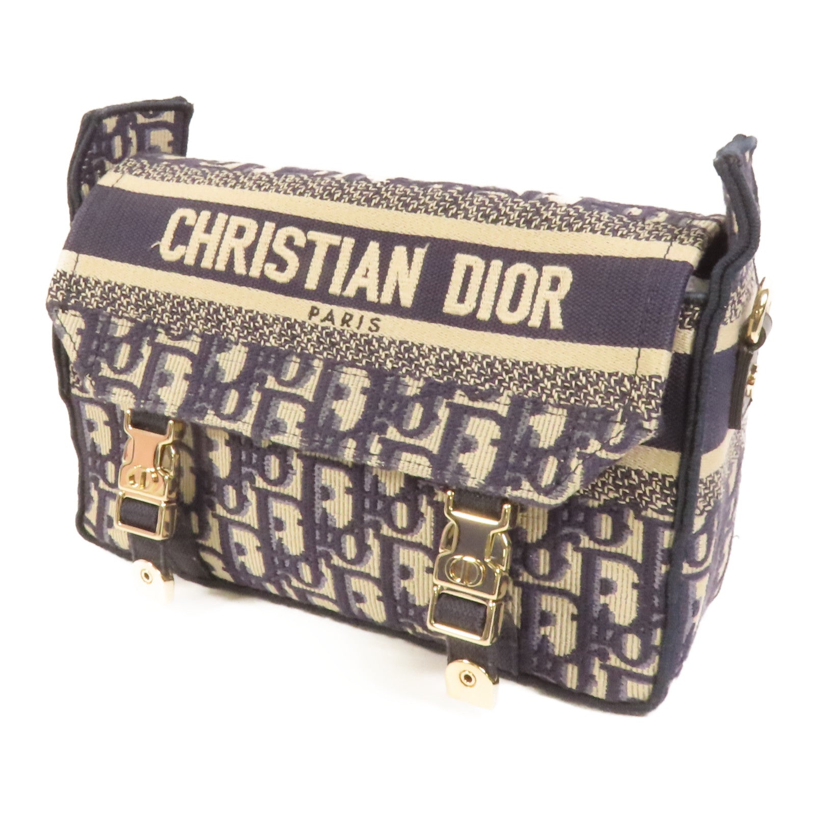 Dior 帆布Diorcamp Small金扣肩背袋