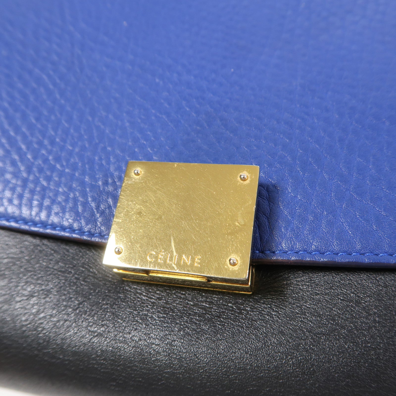 CELINE 牛皮皮革Trapeze金扣手挽肩背兩用袋