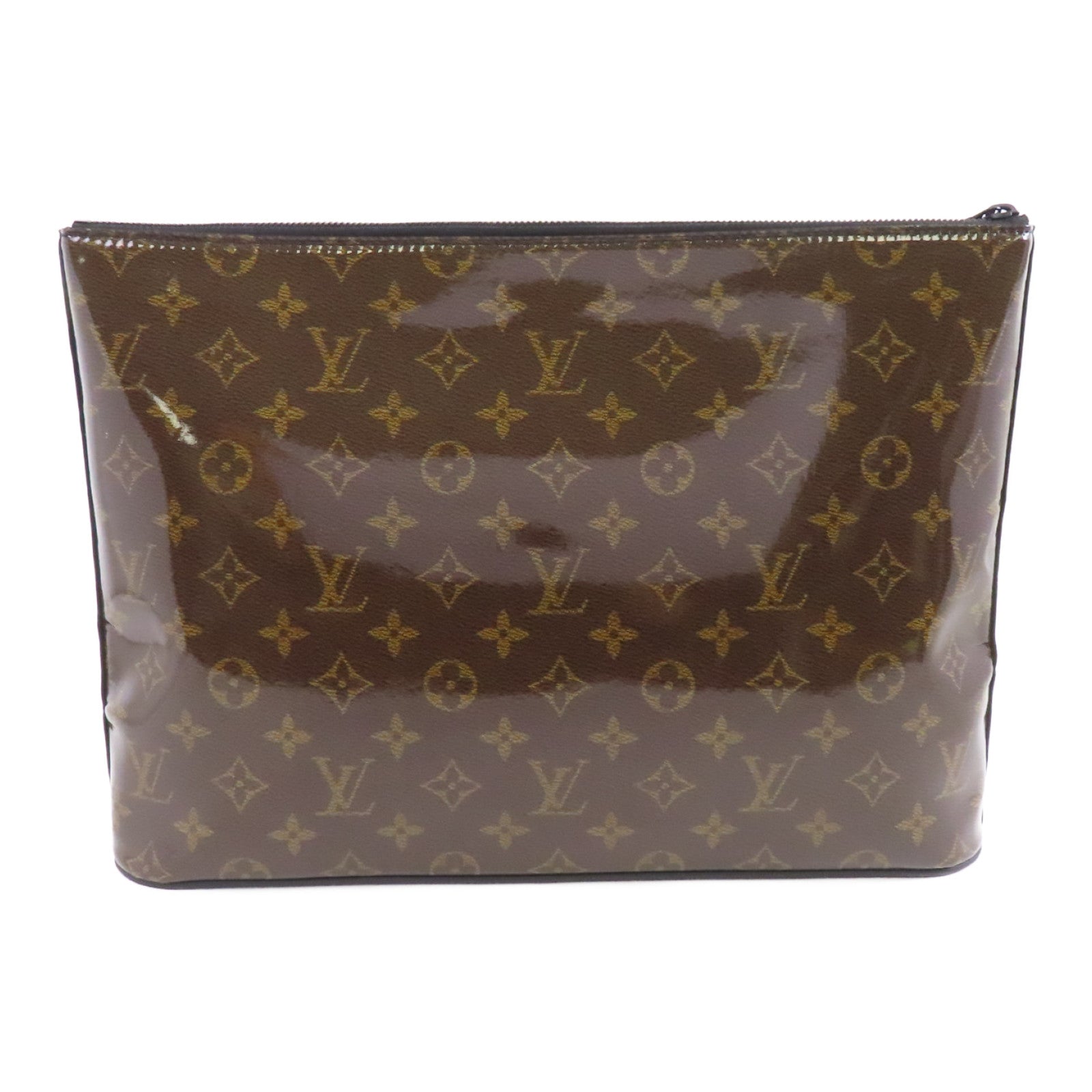 LOUIS VUITTON Monogram Glaze Pochette Pouch手拿包棕色