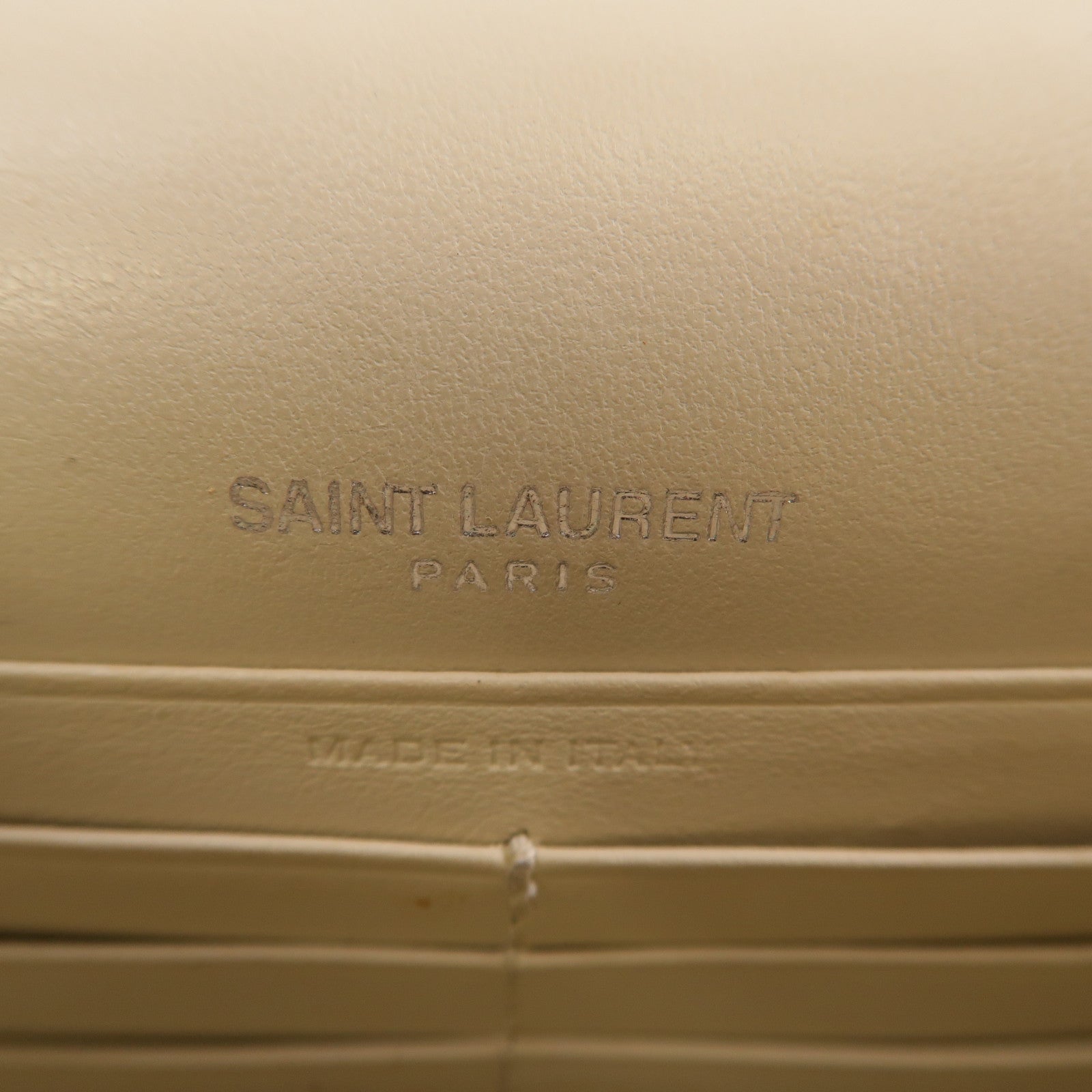 SAINT LAURENT 皮革2 Way Shoulder銀扣手挽肩背兩用袋白色