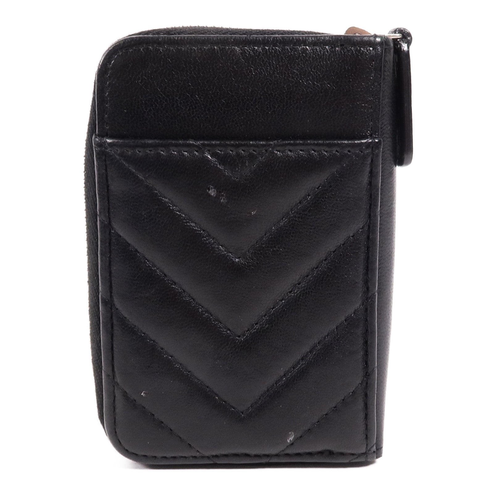 CHANEL 羊皮皮革Card Case銀扣卡片套