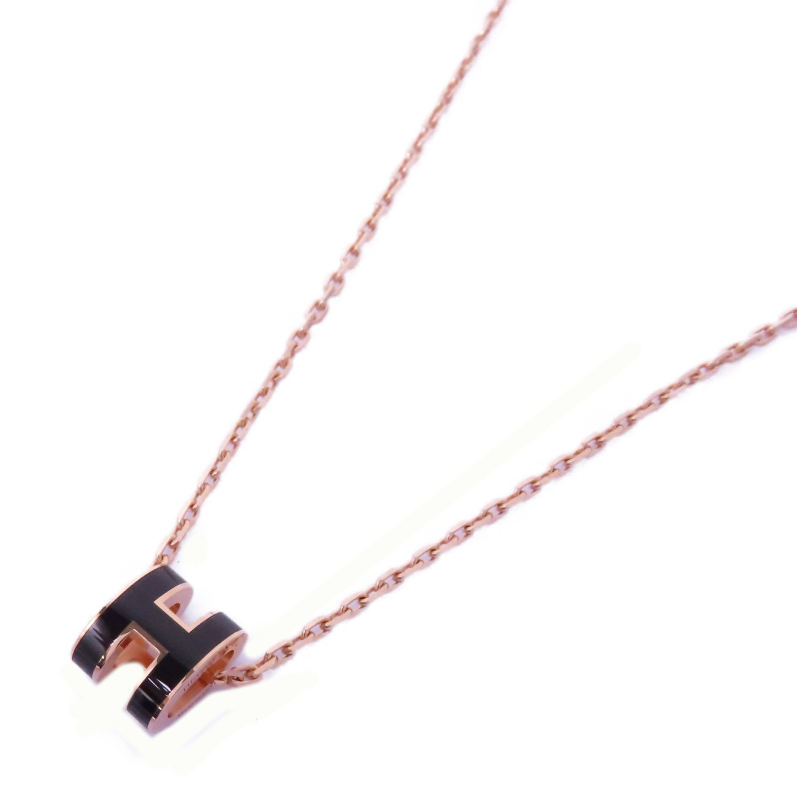 HERMES 金屬Mini Pop H Necklace項鍊黑色/金色