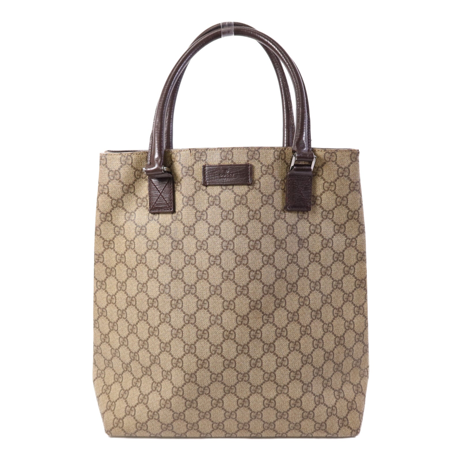 GUCCI 塗層帆布Supreme Tote銀扣手挽袋