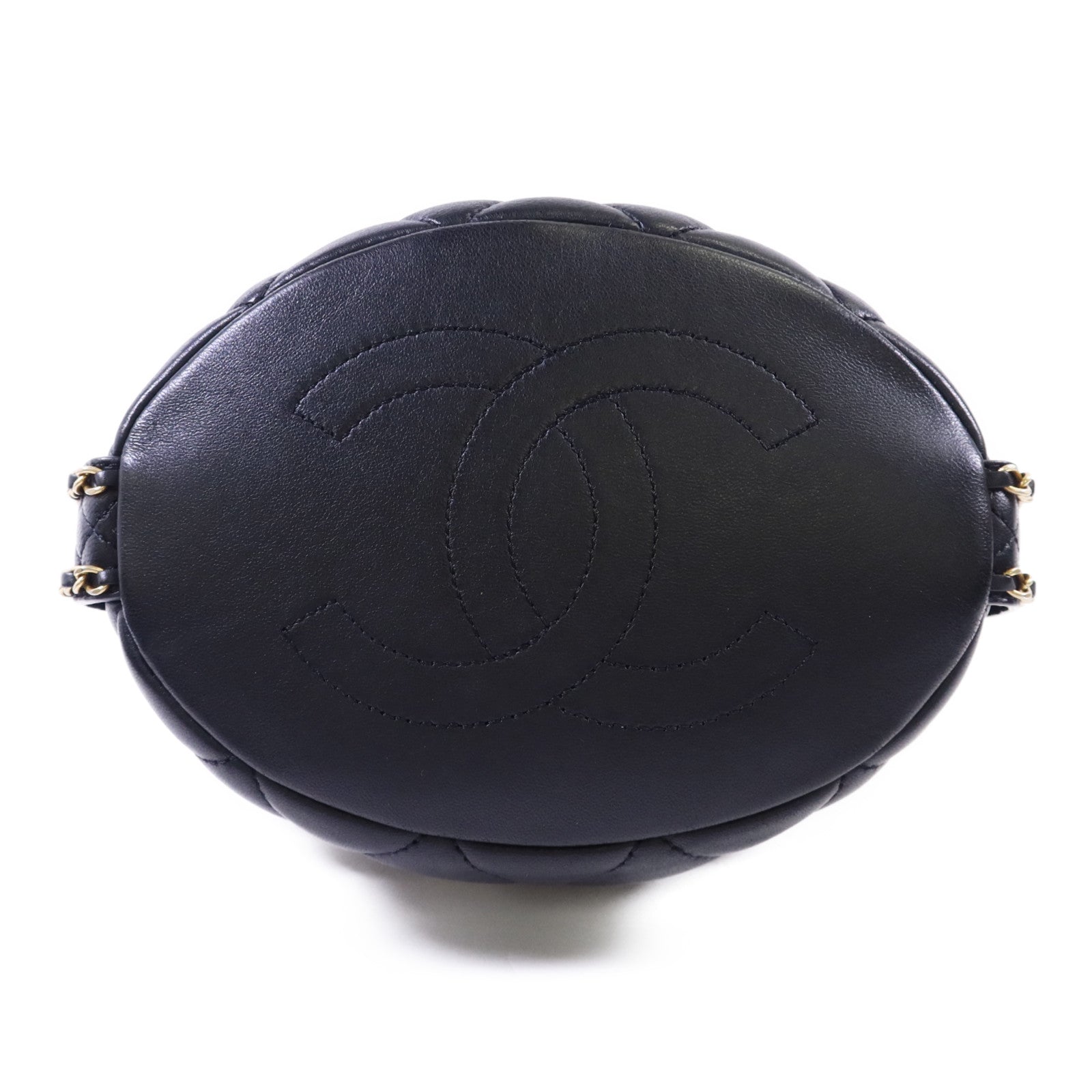 CHANEL 羊皮皮革Bucket Bag金扣肩背袋