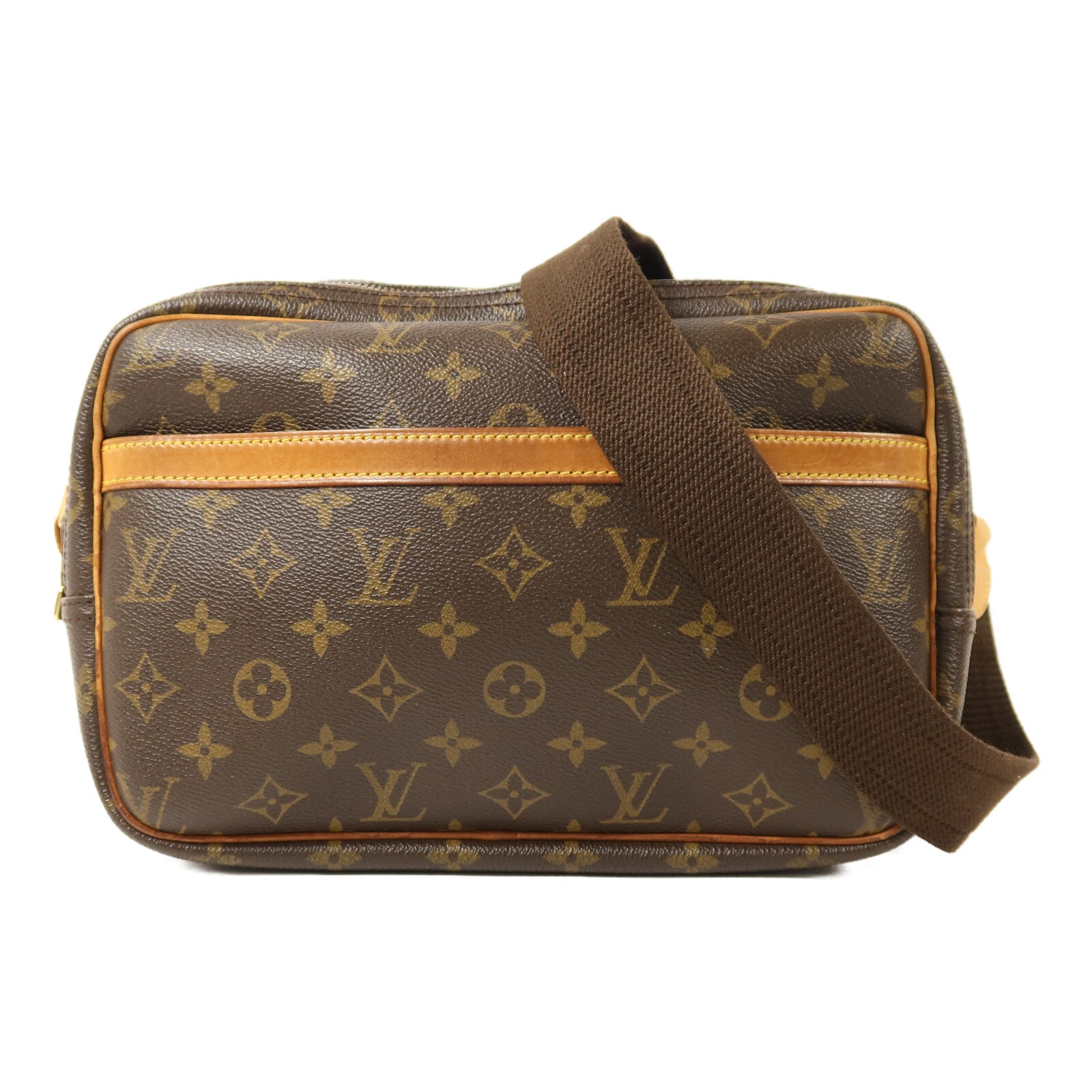 LOUIS VUITTON Monogram Reporter PM金扣肩背袋