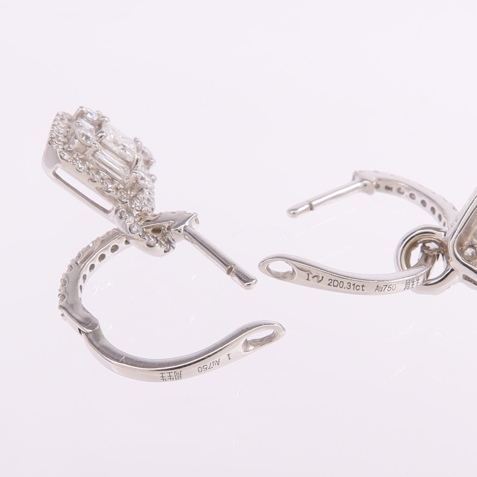 JEWELRY 18K白金Diamond Earrings鑽石耳環