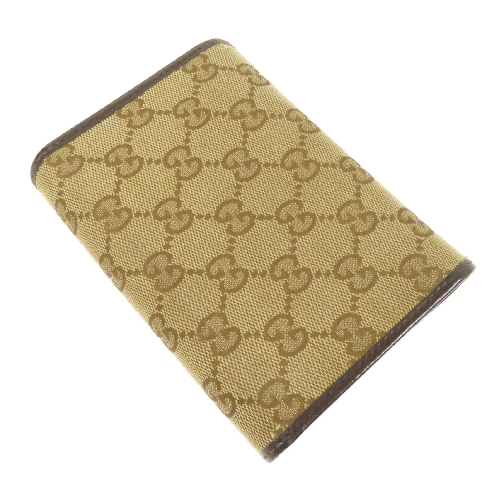 GUCCI 帆布Tri-Fold Wallet金扣錢包