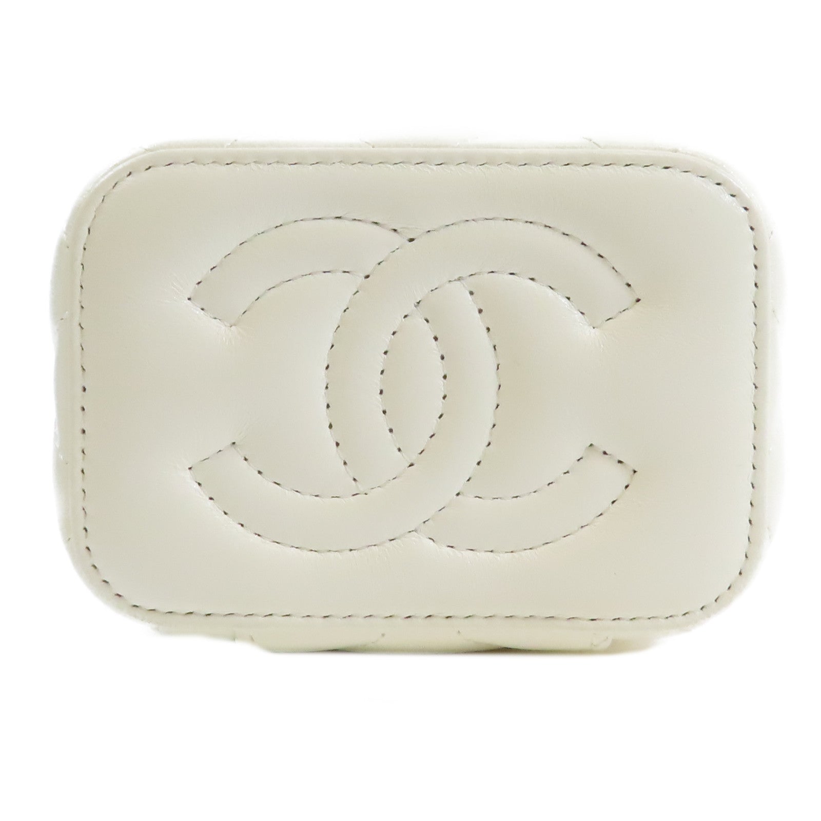 CHANEL 羊皮皮革Vanity Case金扣鏈帶肩背袋