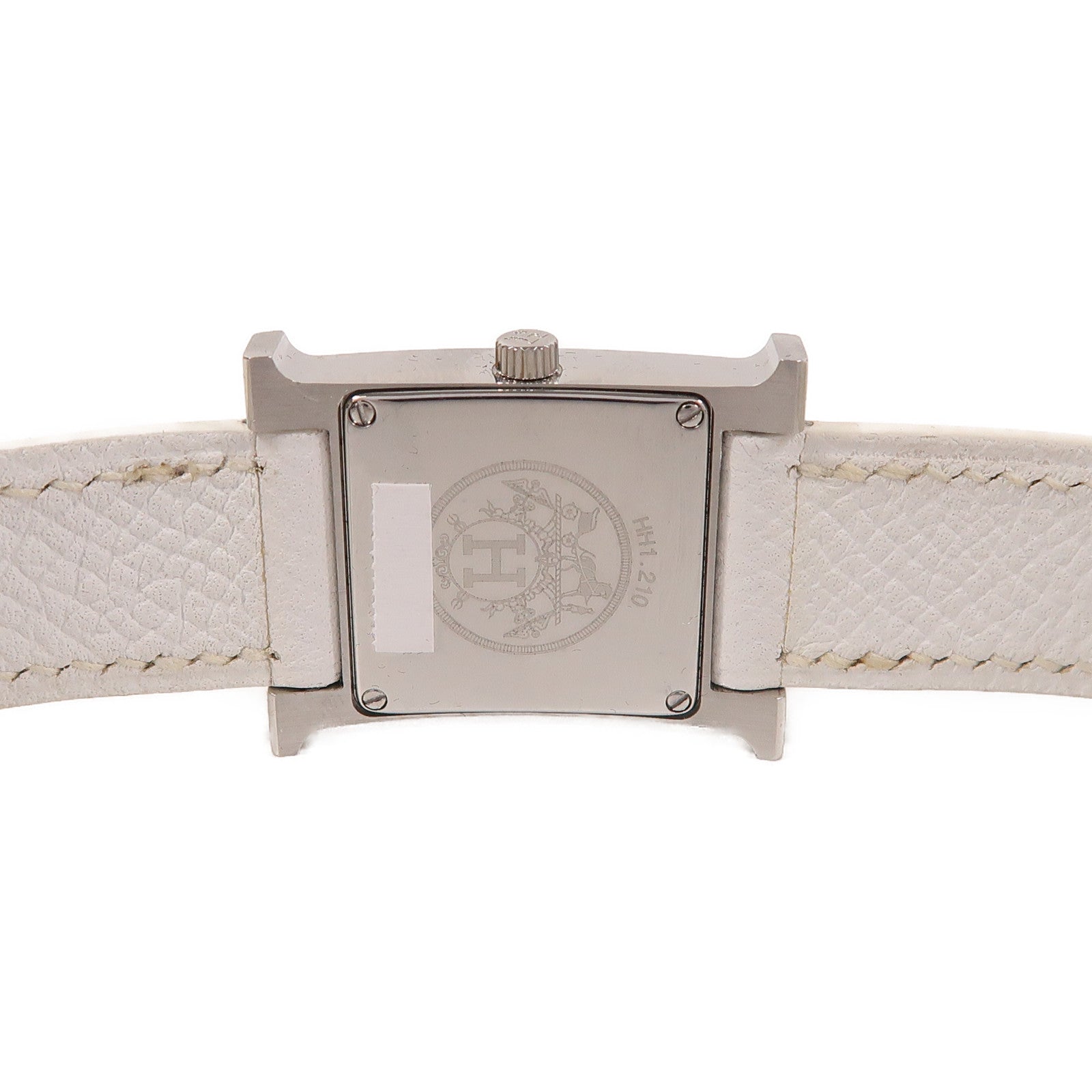 HERMES Heure H Quartz Watch HH1.210 Stainless Steel White