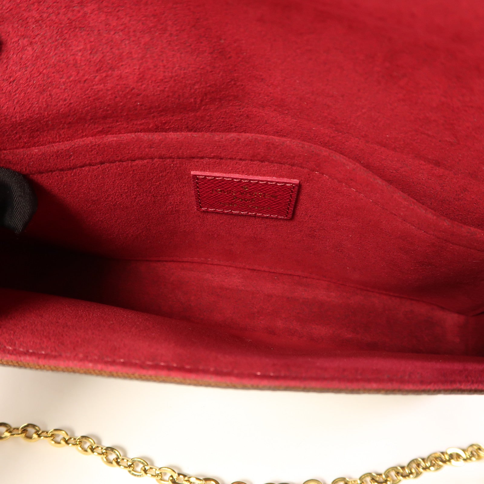 LOUIS VUITTON Monogram Felicie Pochette金扣鏈帶肩背袋