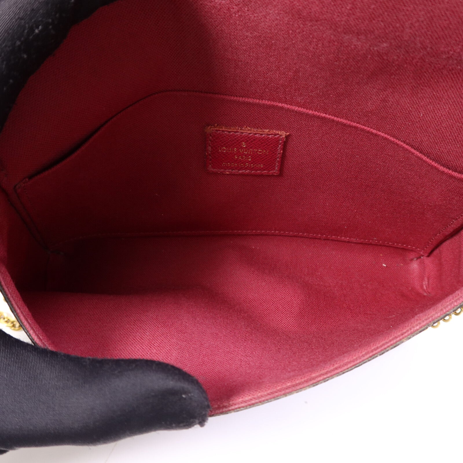 LOUIS VUITTON Monogram Pochette Felicie金扣鏈帶肩背袋