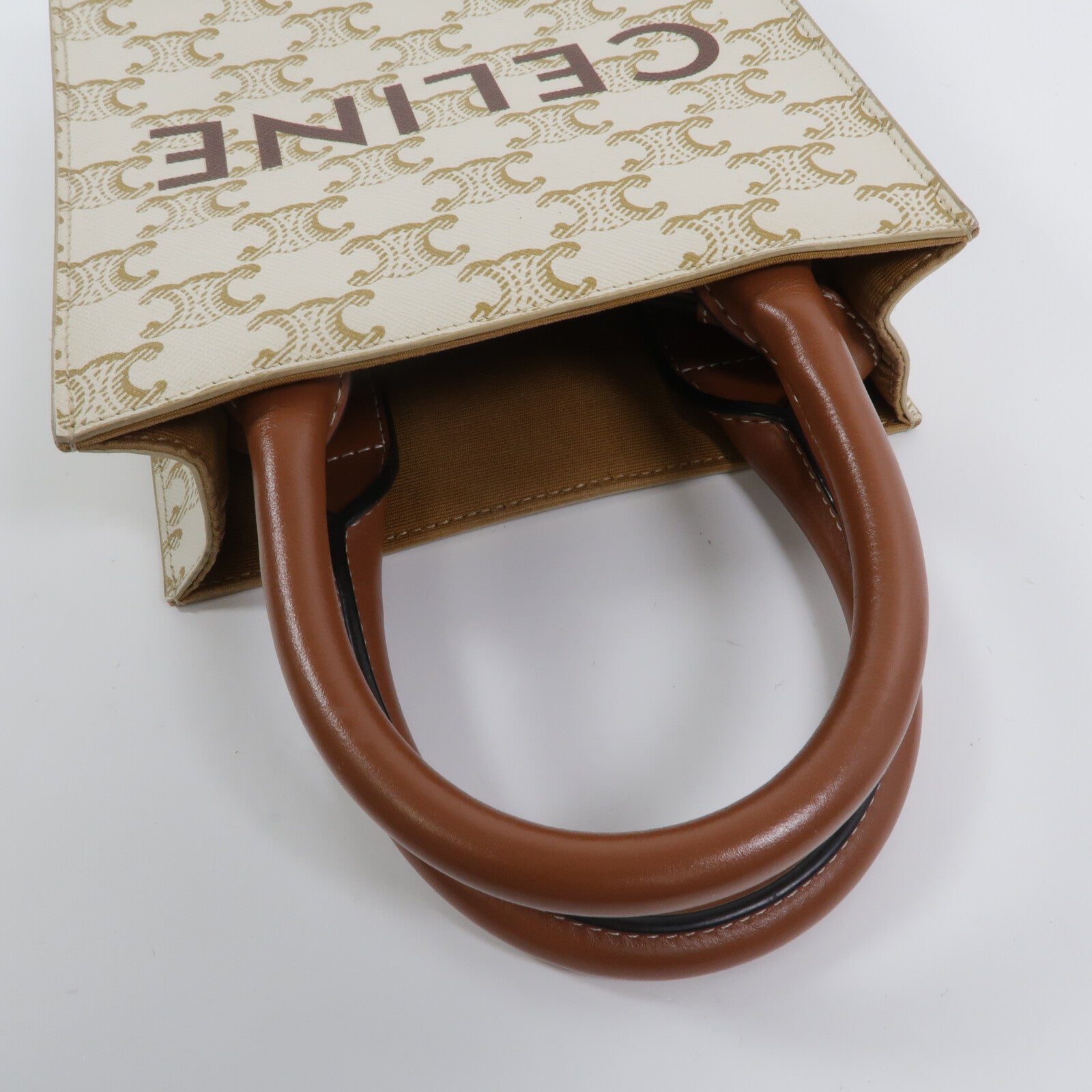 CELINE 塗層帆布Mini Vertical Cabas手挽肩背兩用袋