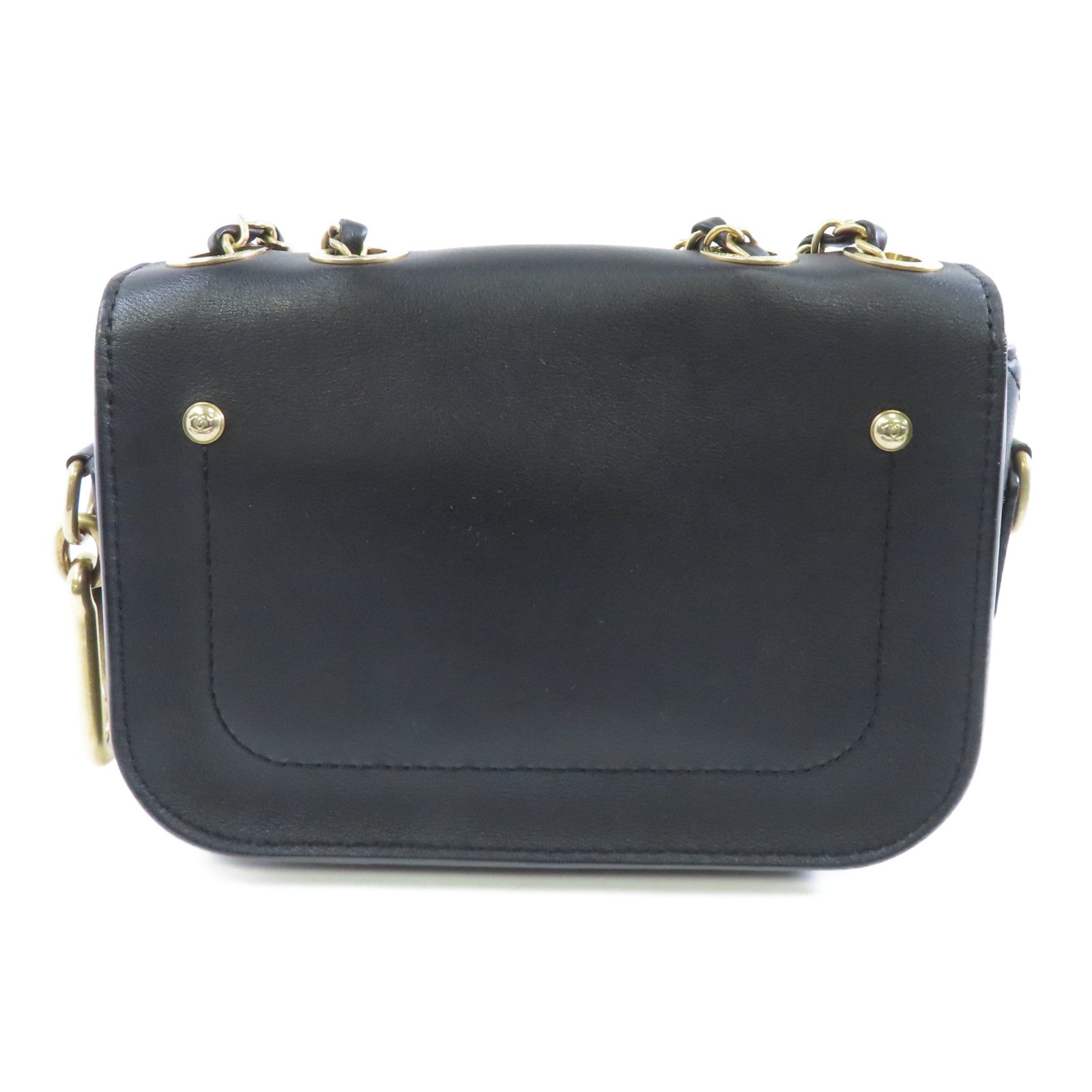 CHANEL 【激減優惠】菱格牛皮皮革Chain Shoulder Bag金扣鏈帶肩背袋黑色