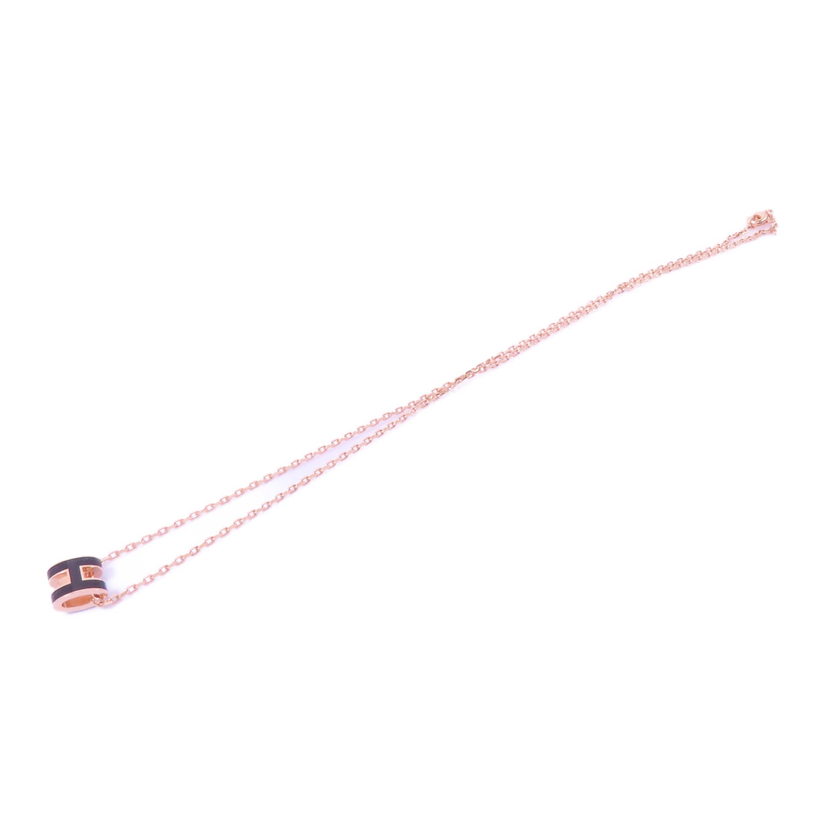 HERMES 金屬Mini Pop H Necklace項鍊黑色/金色