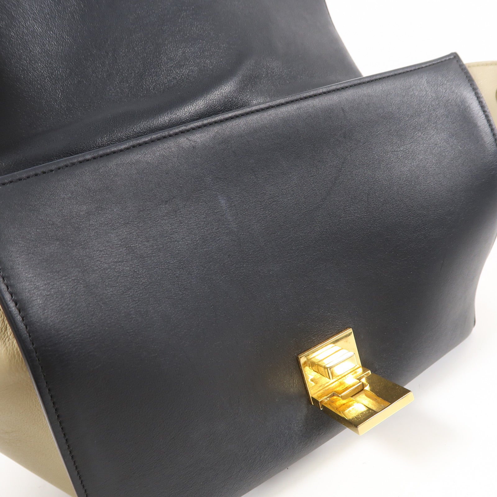 CELINE 牛皮皮革Trapeze金扣手挽肩背兩用袋