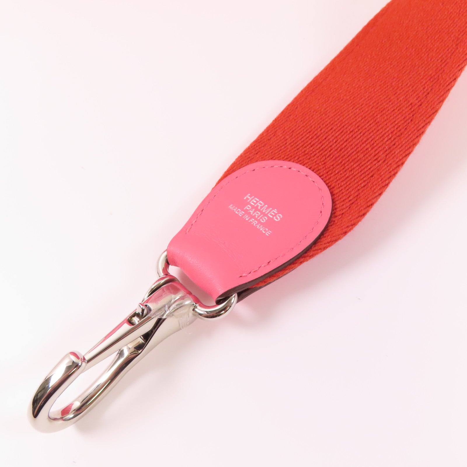 HERMES Swift皮革Berline銀扣肩背袋Rose Azalea